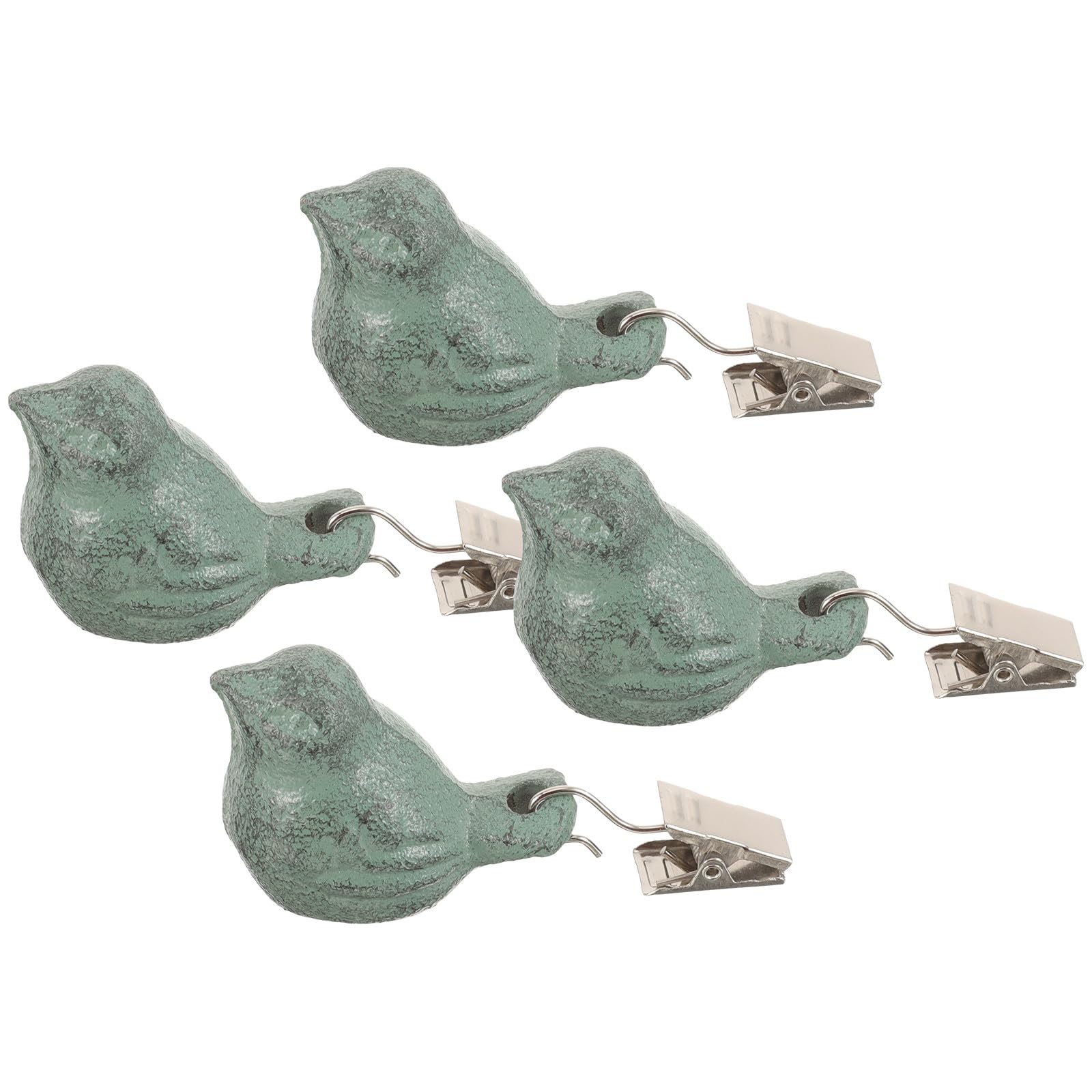 Tischdeckenklammern in Vogel Form 4 Stück aus Metall Oberfläche Grate Einfach zu Bedienen Dekorativ und Windfest für Garten und Outdoor Einsatz