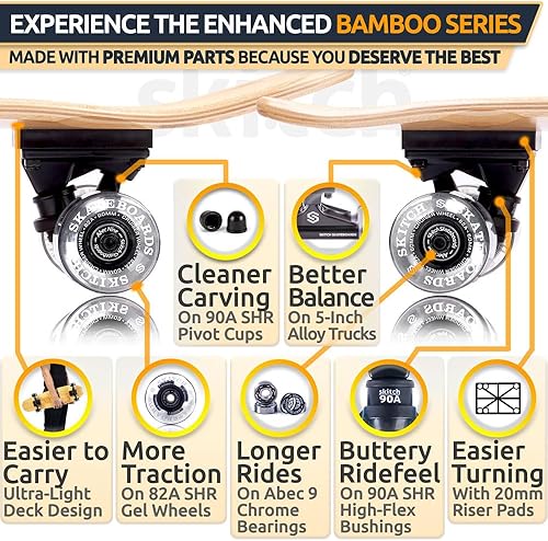 Miniatura 2 de SKITCH Patinetas para niños, adolescentes y adultos  Juego de regalo de patineta premium para principiantes y profesionales completo con mini tabla