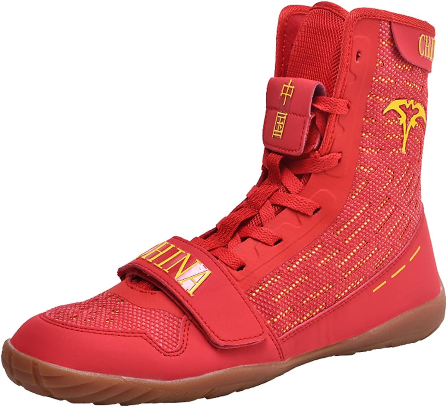 DAMANDO Wrestling Shoes for Men Fighting Sports Training Shoes Unisex Youth Bodybuilding Boot Lightweight Boxing Shoes for Adults