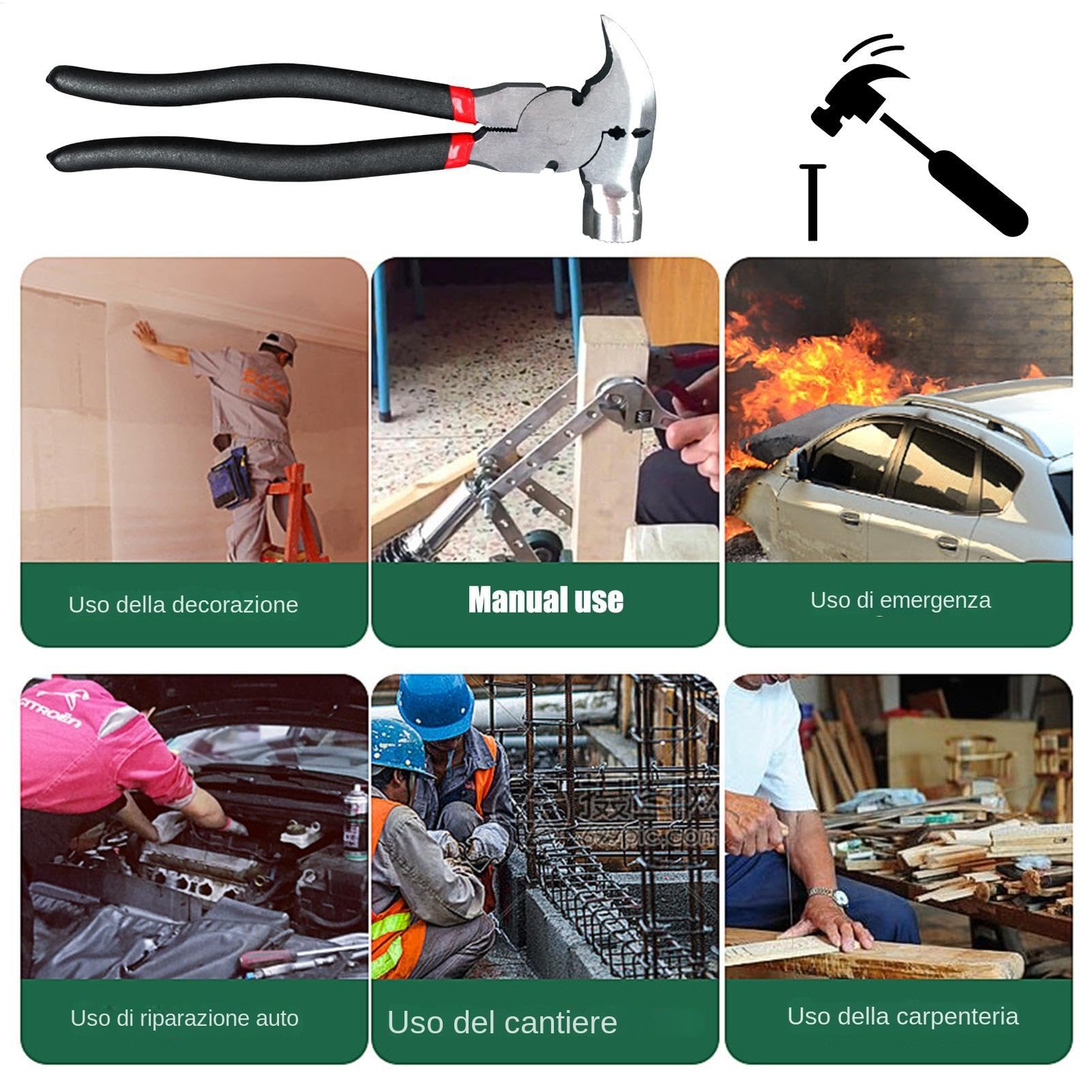 Alicates Para Cercas Multifunción Antideslizante | Alicates Para Estirar Alambre Alambradas, Granja, Cerca Eléctrica, Reparación, Instalación, Corte, Agarre, Martilleo,