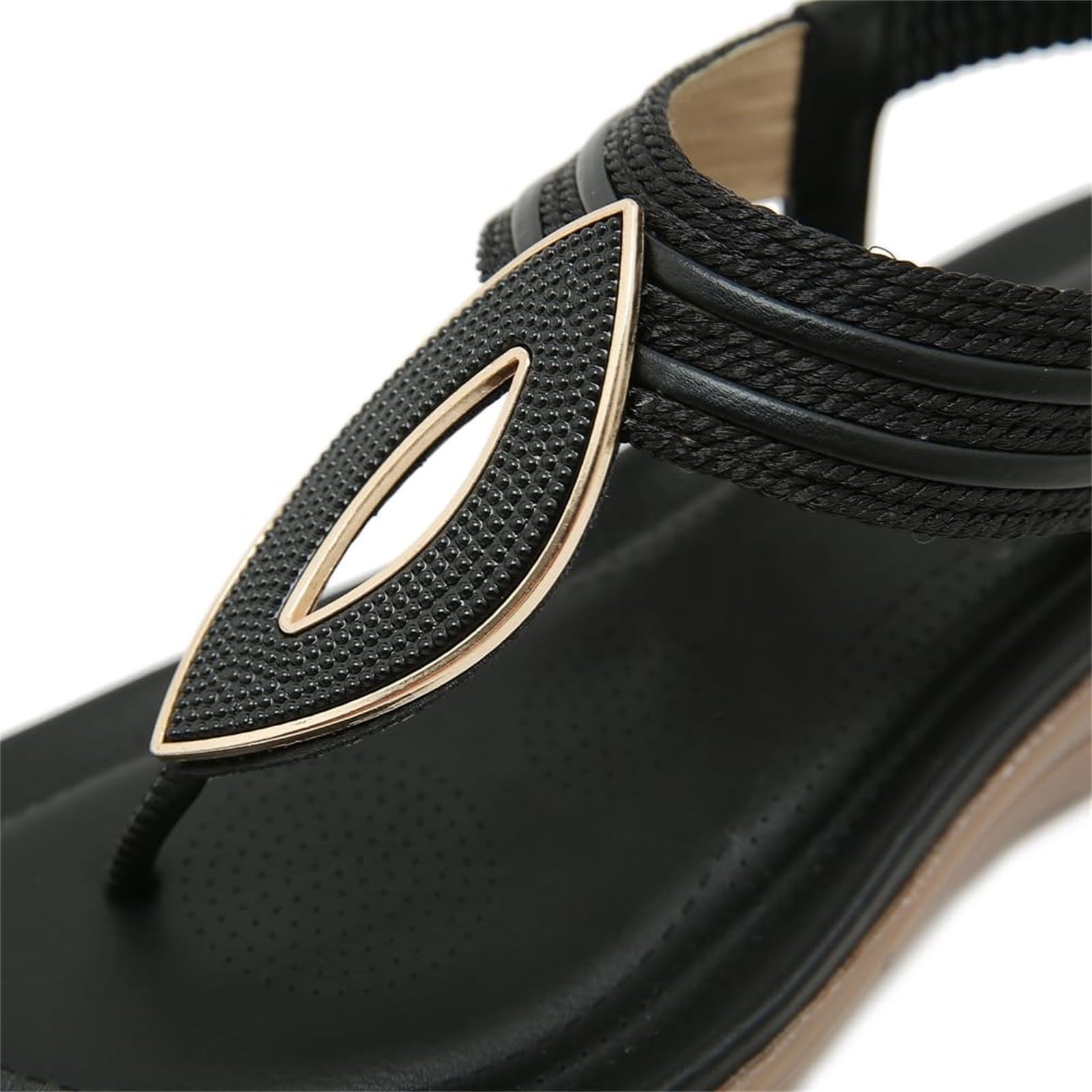 Sandali Punta Chiusa Donna Sandalo Zeppa Sandali da donna nuovi estivi comodi alla retrò stile etnico leggero da spiaggia per le vacanze con tacco elastico Comodi Estivi Sandalo Comodo