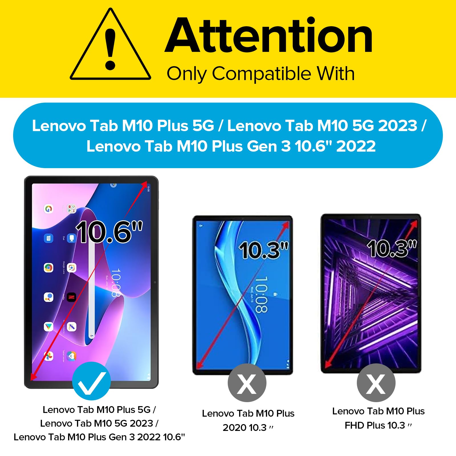 Gerutek Cover Per Lenovo Tab 10 3rd Generazione 10.1 Pollici 2022 - Foto 8