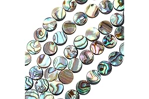 BENECREAT Abalone Shell Coin Beads