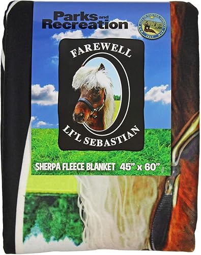 Miniatura 4 de Parks And Recreation Farewell Li'l Sebastian - Manta de forro polar súper suave, color negro, talla única