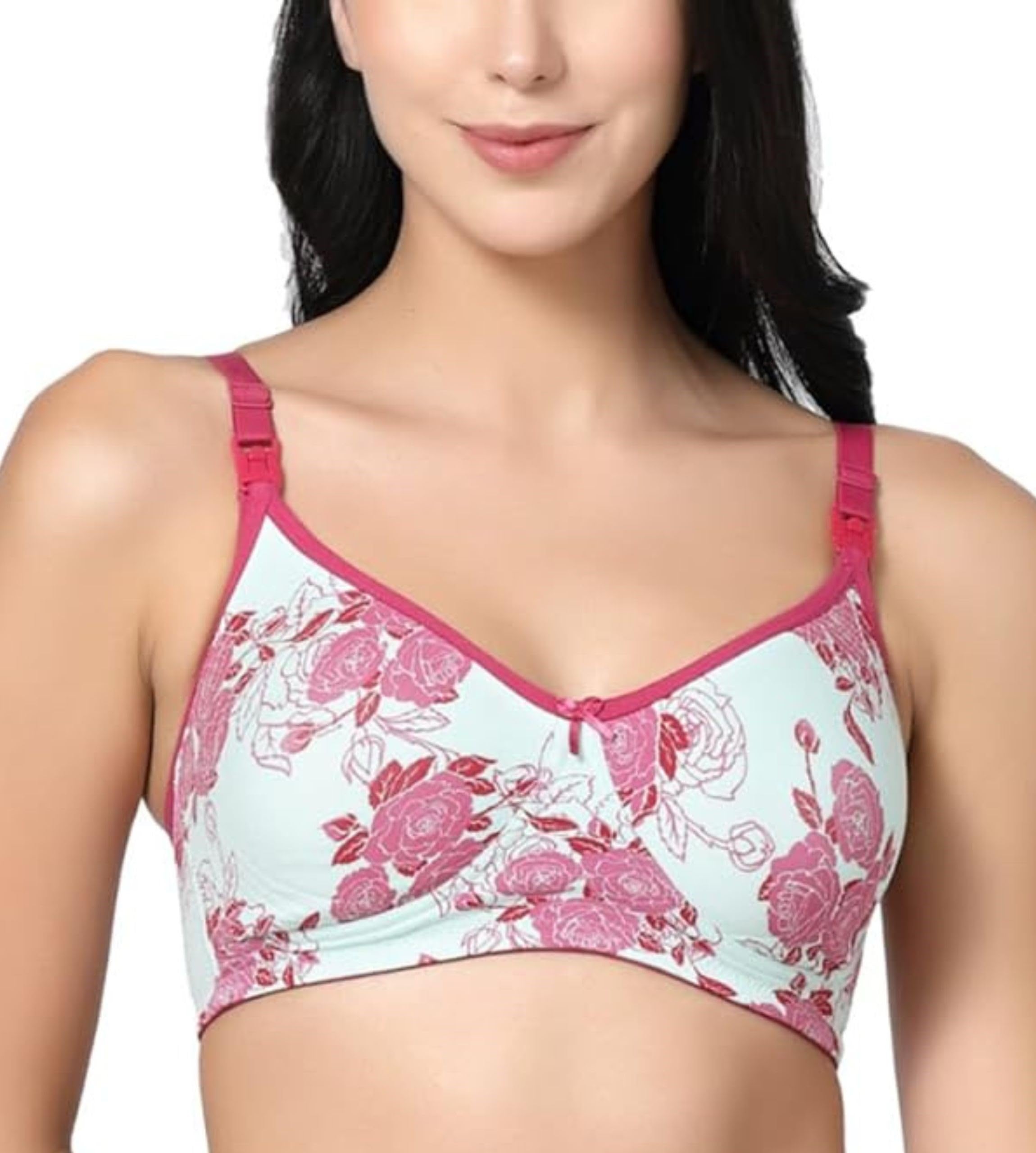 inner sense Organic Cotton Bamboo Feeding Bra for Women Full Coverage I Encircled Nursing Bra for Women with Side Support and Wirefree Design I Non Padded Maternity Wear-picture-33