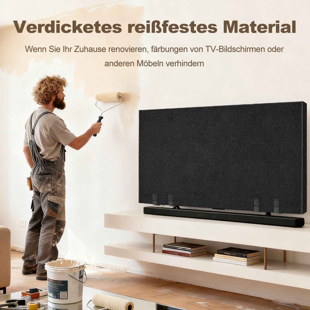 Housse de protection pour TV écran plat 65 x 36 pouces déménagement rénovation stockage