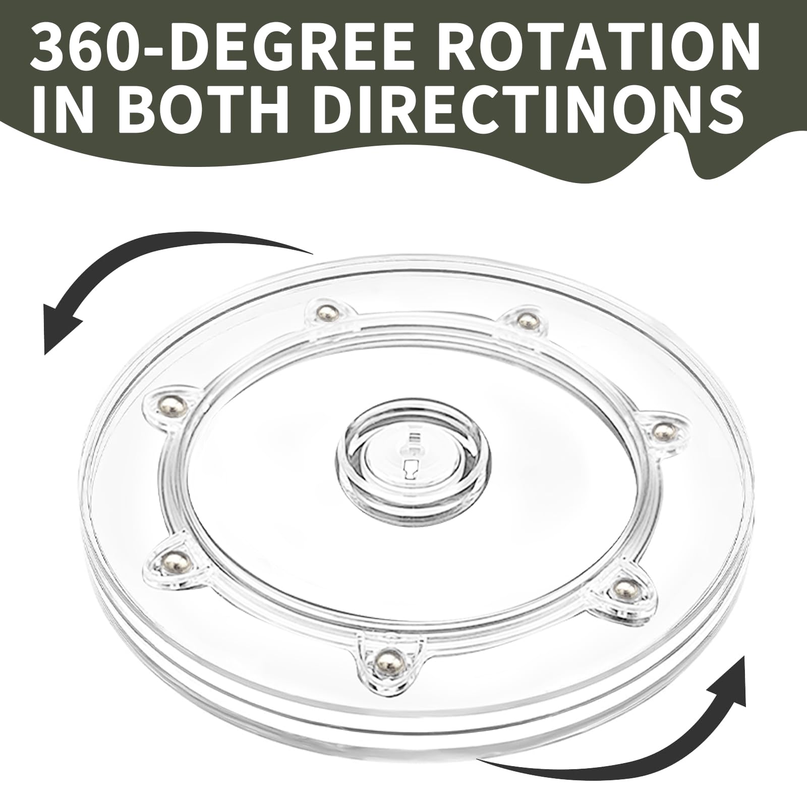 Plateau Tournant, 4 Pièces Plateau Tournant TV Universel 15 cm Plateau Rotatif Transparents 360° Pivotant Support Pivotant pour Plantes à Bonsaï TV Moniteurs