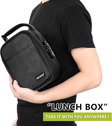 Miniatura 4 de OZCHIN Bolsa grande a prueba de olores con cerradura de combinación, caja de bloqueo a prueba de olores, estuche de almacenamiento de viaje, bolsa