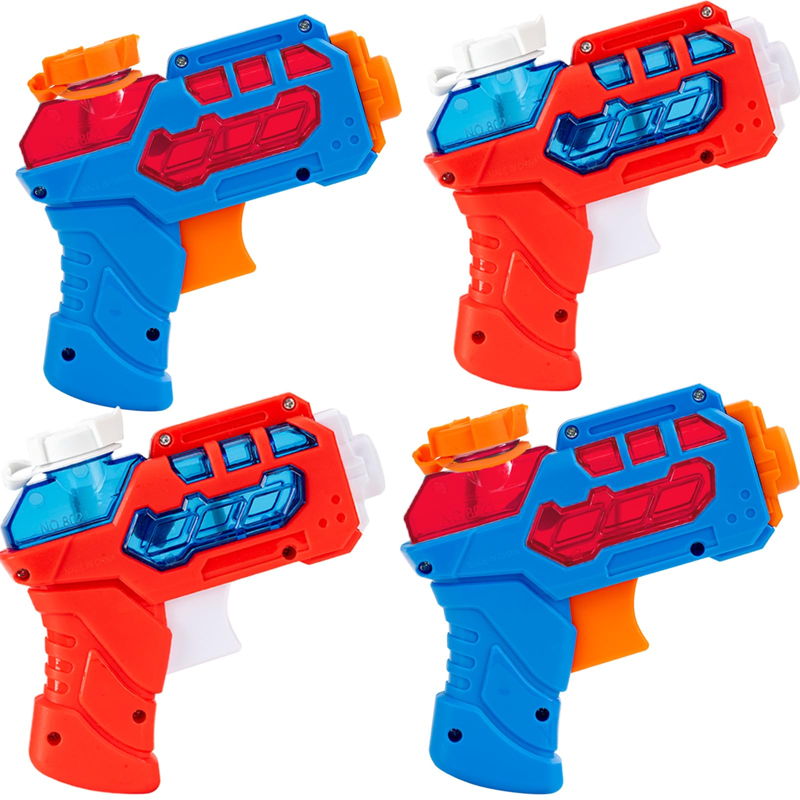 Dekukar 4 Pack Water Pistol for Kids, Small Mini Water Squirt Gun for Summer Pool Garden Beach, Birthday Party Favors Fillers for Boys Girls Outdoor,