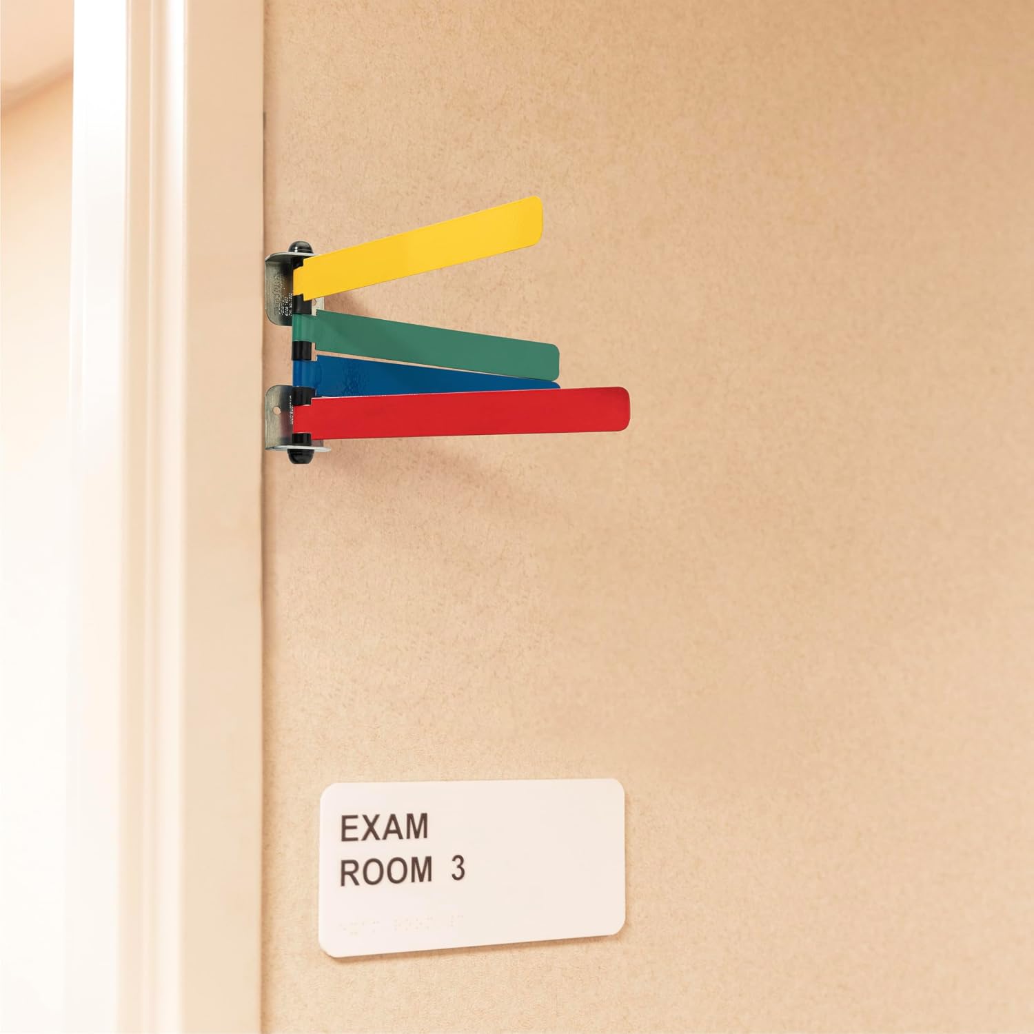 Carstens Exam Room Status & Signal Flags – 4 Flags, Red, Blue, Green, Yellow