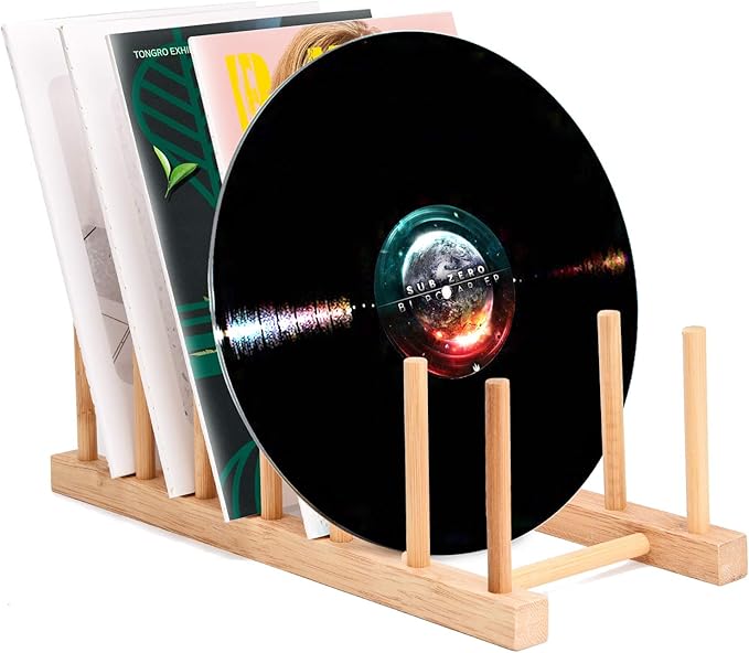 Vinyl Record Storage Holder Stand Rack Eco Friendly Wooden