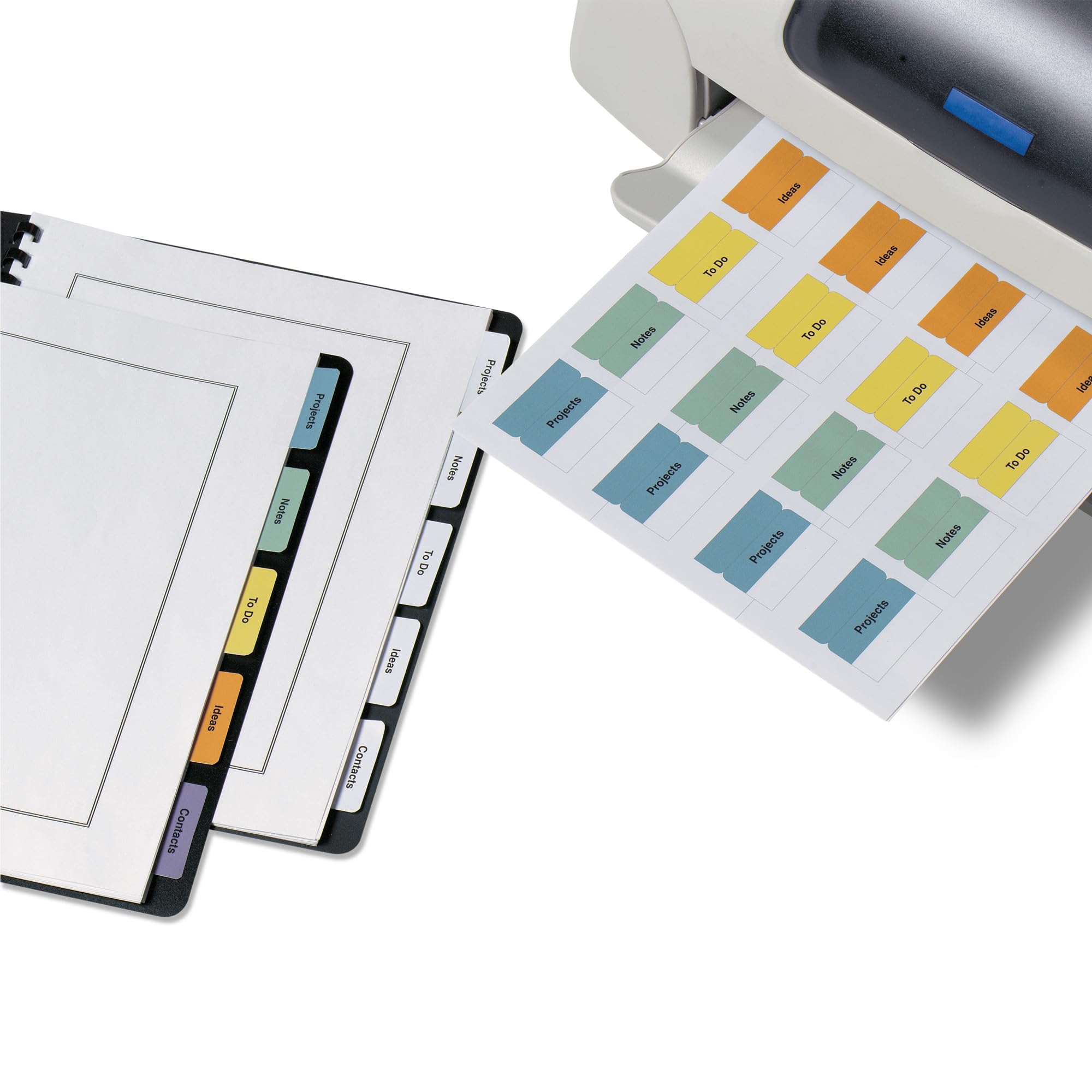 Avery 16282 - Confezione da 80 linguette stampabili in plastica con adesivo riposizionabile, 1 3/4, colore: Bianco