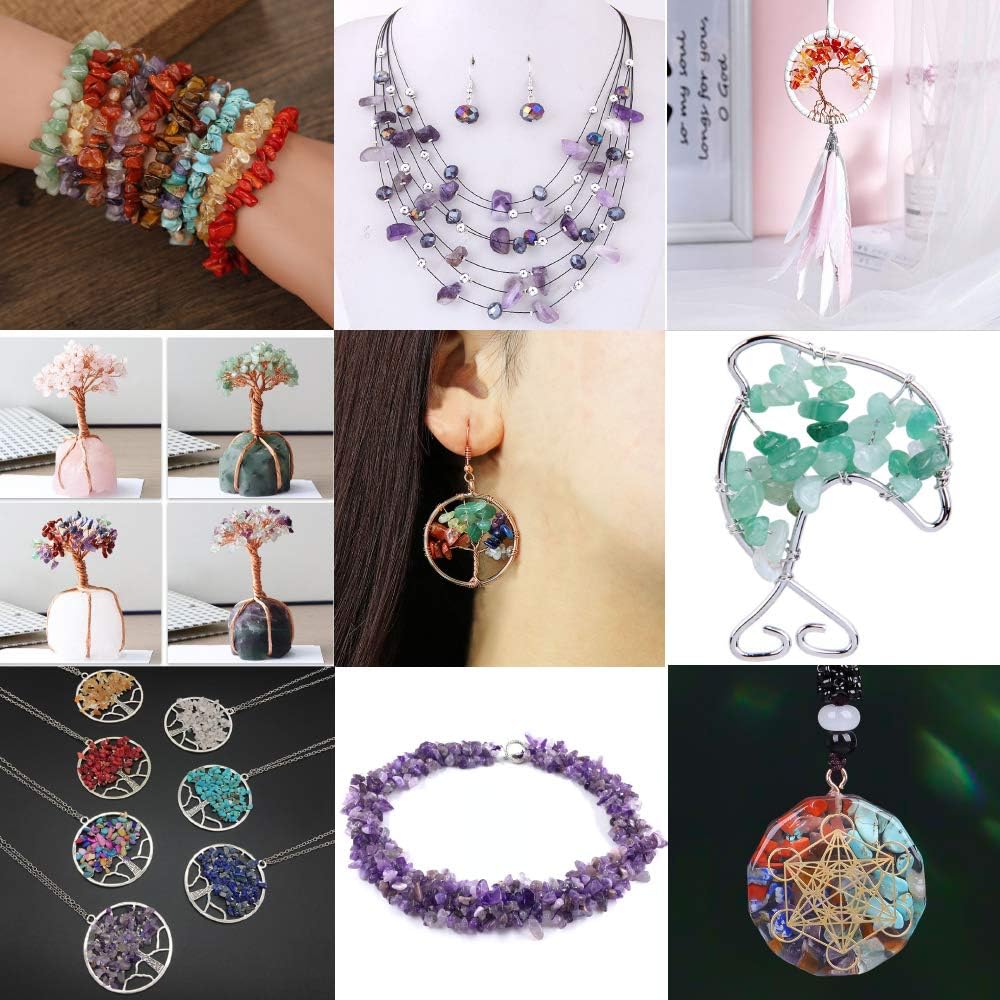 35 inches Chip Stone Loose Gemstones Beads Drilled Strand for Jewelry Making (White Jade) - Image 4