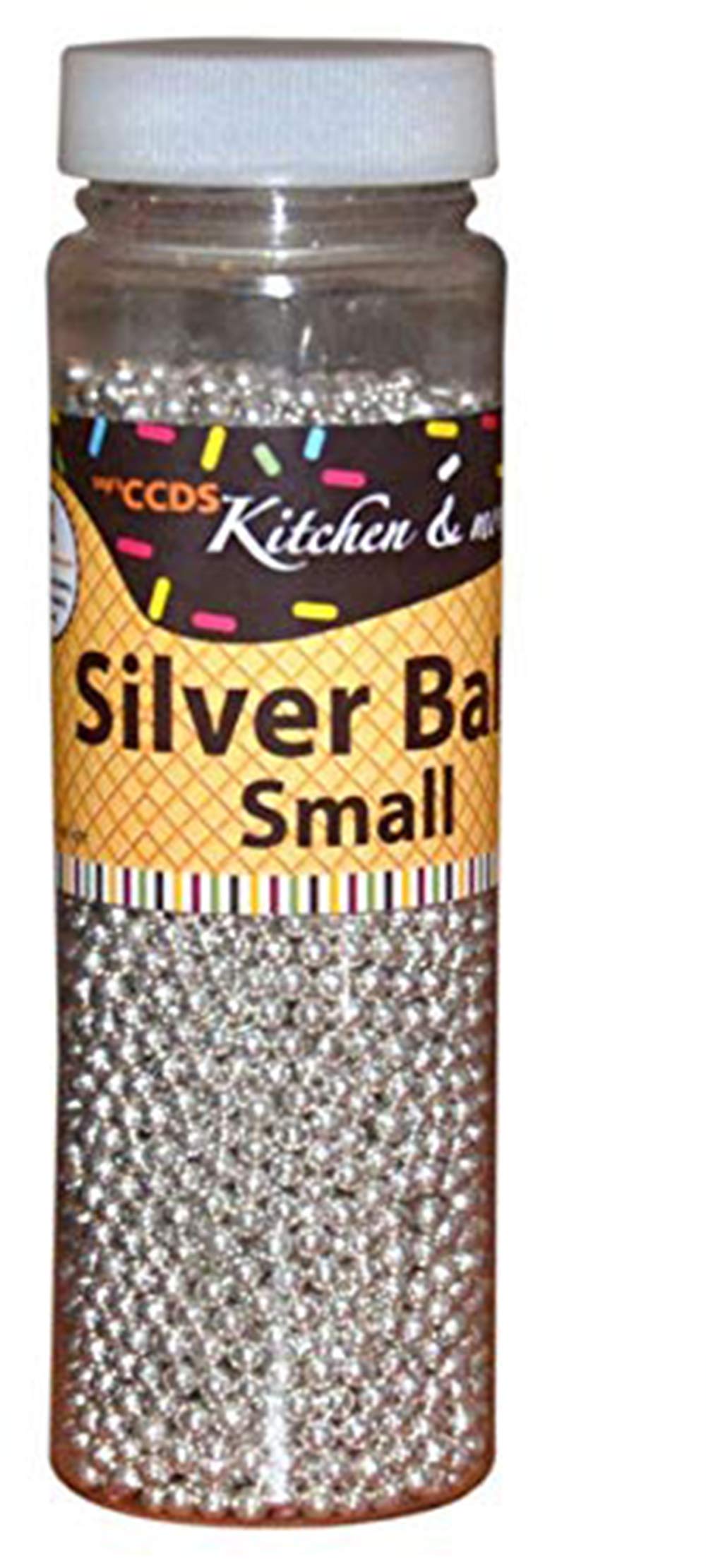 CCDSSilver Small Size Balls for Cake Decoration, 125 Gm