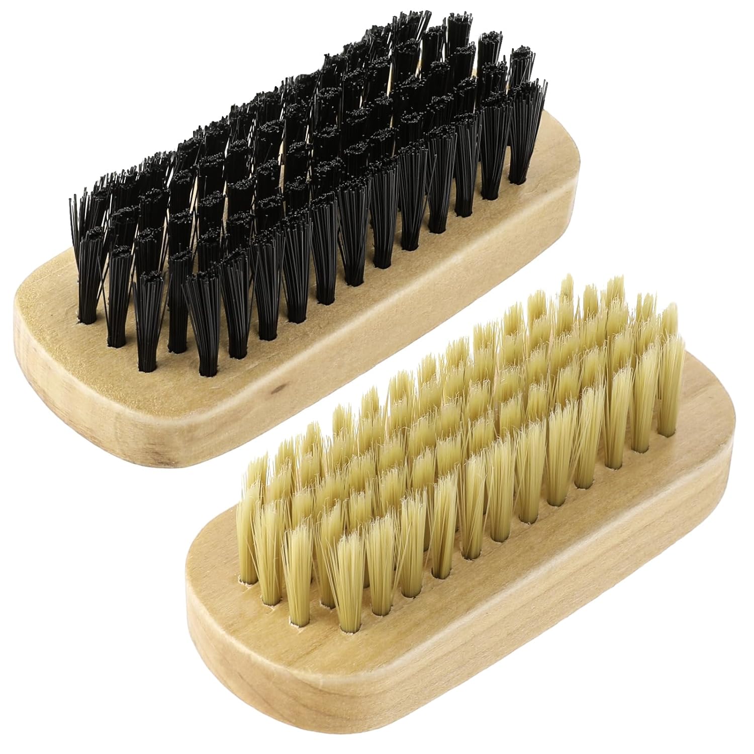 Amaxiu 2Pcs Wooden Nail Brushes, No Slip Fingernails