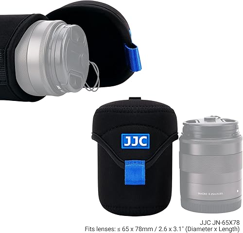 Miniatura 9 de JJC Funda de neopreno resistente al agua para lente de cámara, bolsa plegable para lentes sin espejo de hasta 2,4 x 1,6 (D x H) para Canon EF-M