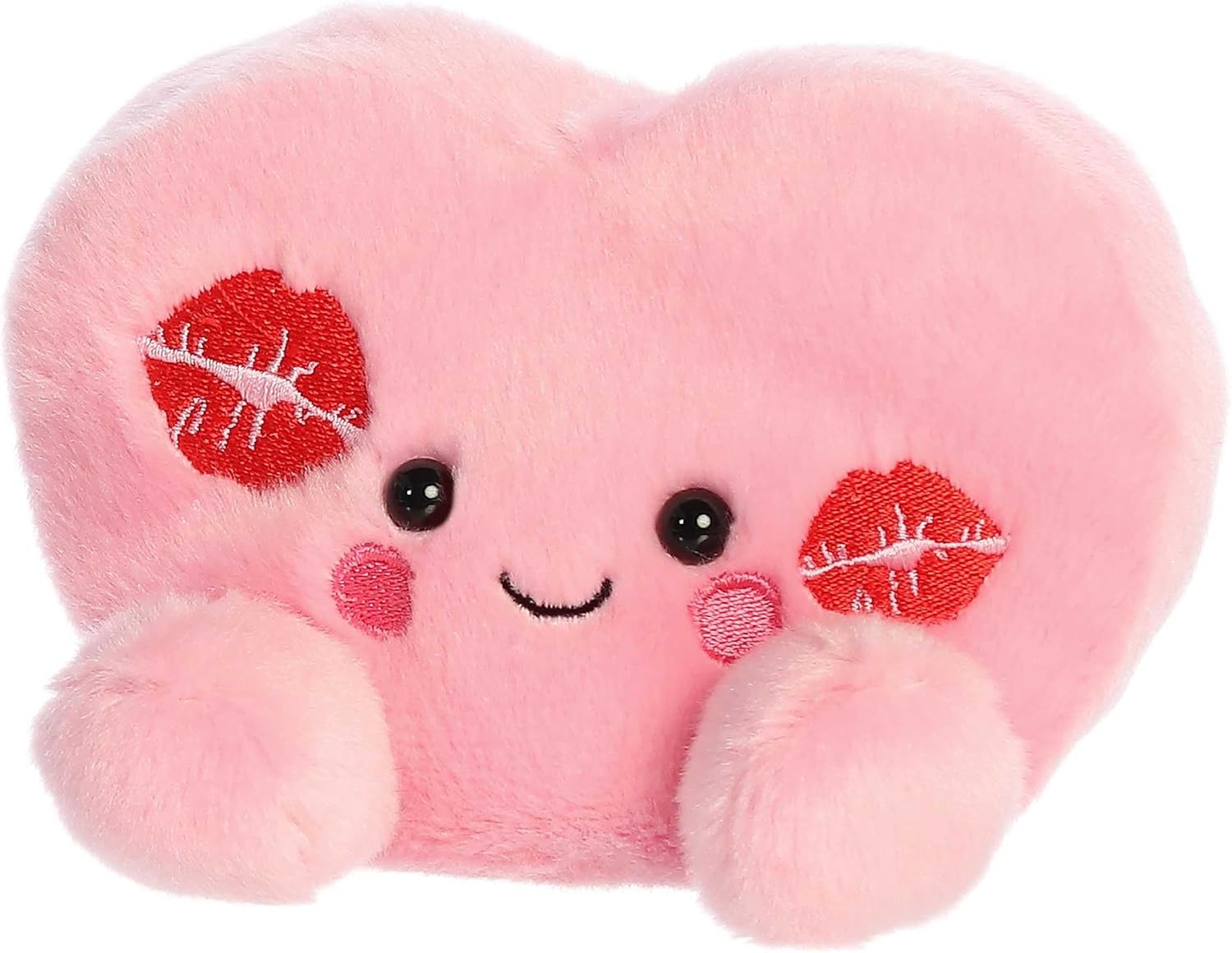 Aurora® Adorable Palm Pals™ Kinsley Kisses Heart™ Stuffed Animal - Fun Collectible Plush for Kids and Adult Collectors - Perfect for Decorating Rooms and Birthday Gifts - Pink 5 Inches