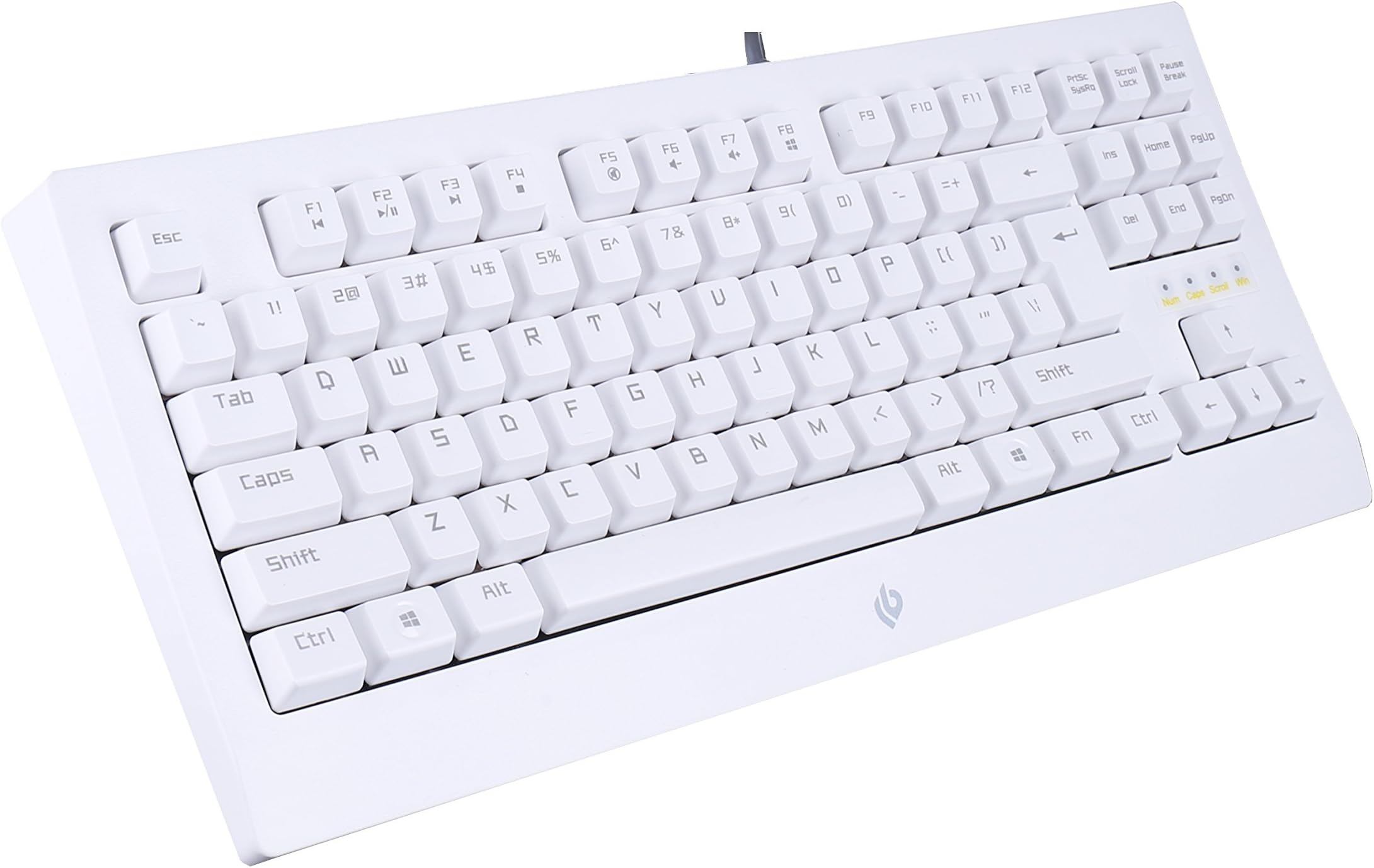 Gaming Keyboard with Red Switches, K23 87-Key USB Wired Mechanical Keyboard for PC Notebook Laptop Chromebook MacBook