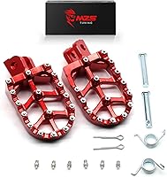 Vista 20 de MZS Estriberas para Moto de Cross, Reposapiés CNC Motocross Ancho MX Pedal Verde Compatible con KX250F 06-18 / KX250 19-24 / KX450F 07-18 / KX450