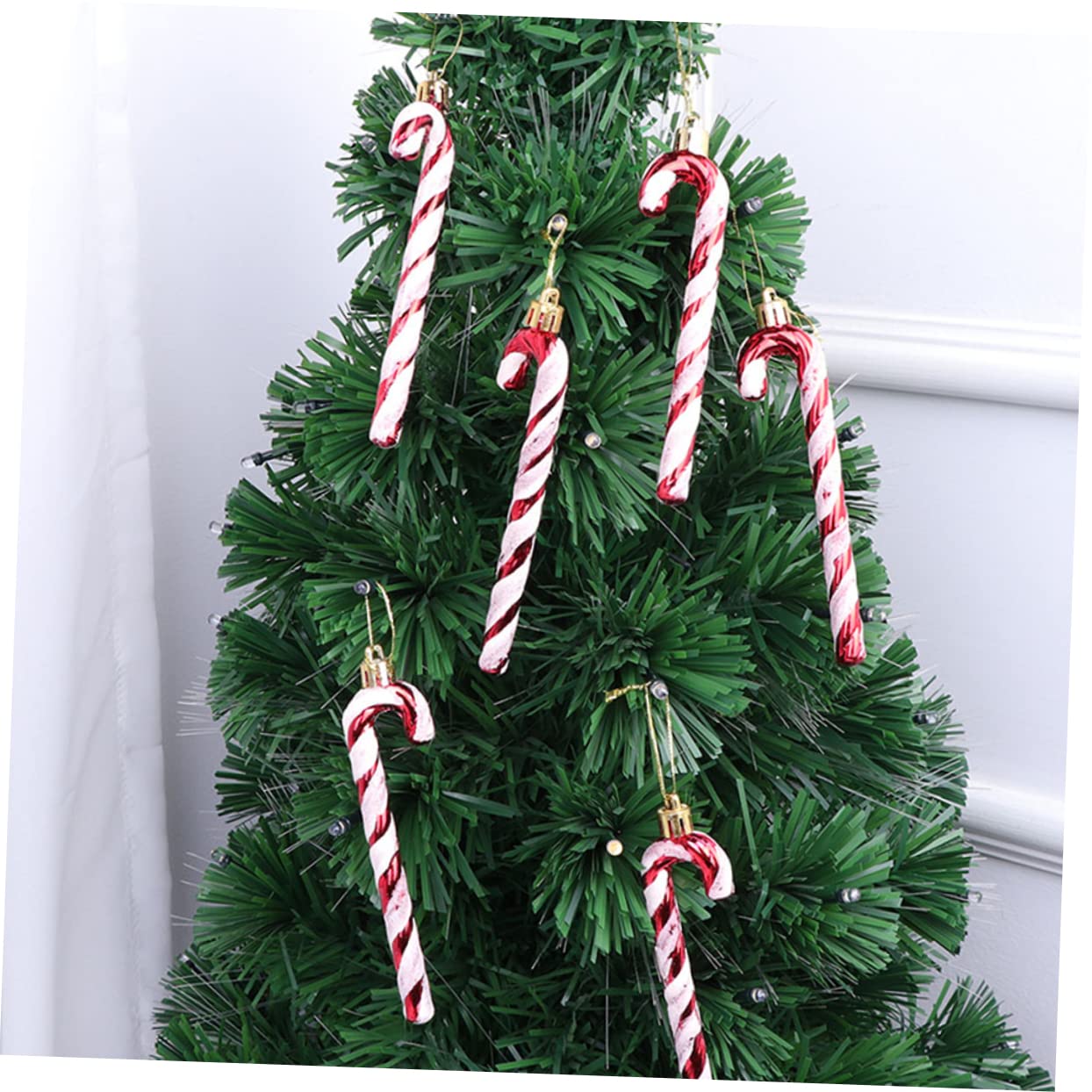 MAGICLULU 7 Sätze Weihnachtsstock Weihnachtsbaum-anhänger Weihnachtsbaum-hängeornamente Christbaumschmuck Zum Aufhängen Weihnachtsverzierung Zuckerstange Weihnachtsdeko Überzug 6 Stück * 7