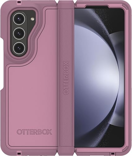 OtterBox Funda para Galaxy Z Fold5 Defender Series XT - MULBERRY MUSE (púrpura), sin pantalla, protección de bisagra resistente, accesorio de