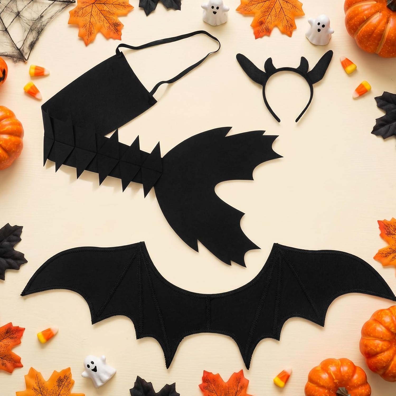 3 Pcs Black Dragon Halloween Costume Accessories Set for Women Men image 5