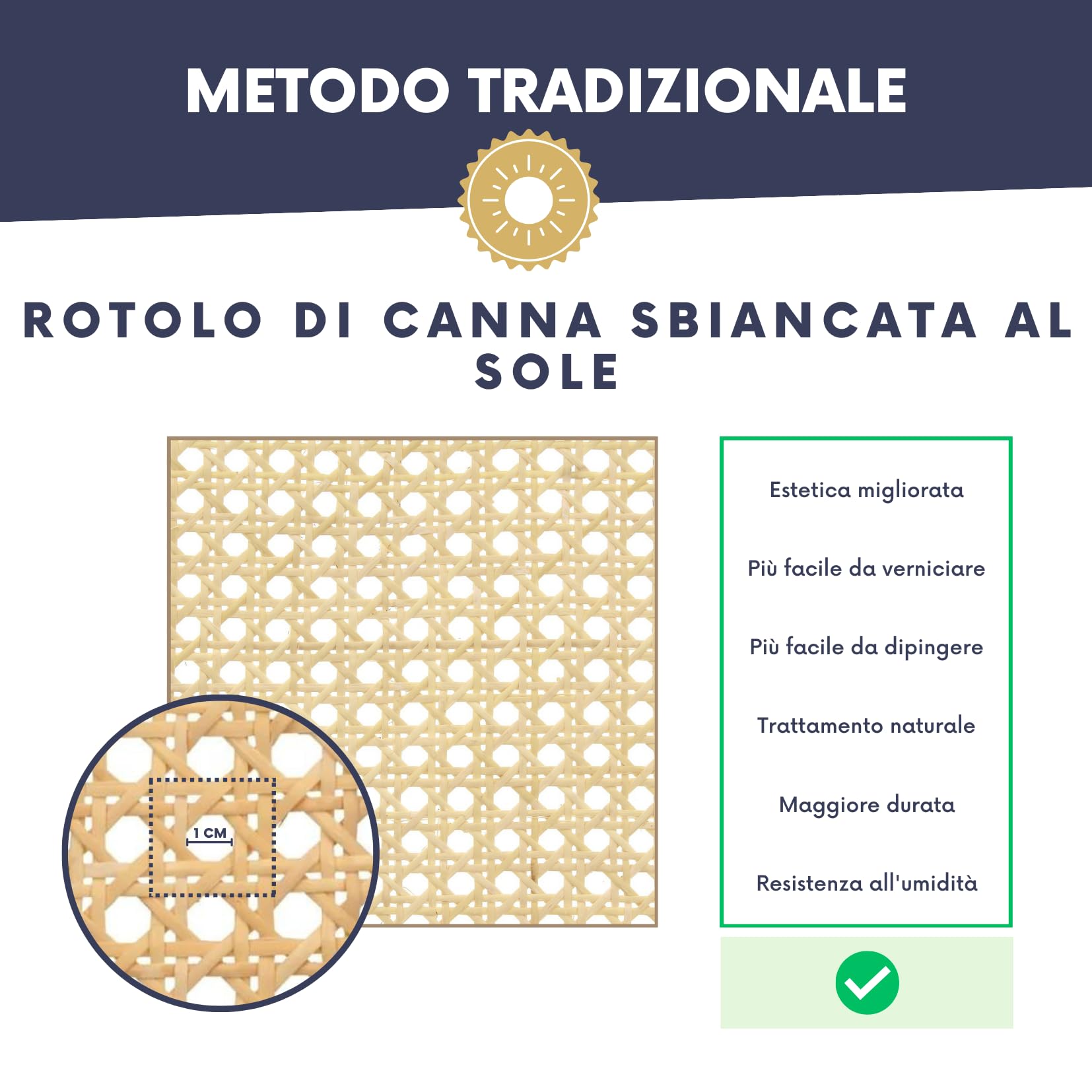 Rotolo di Rattan Naturale per la Riparazione e Il Restauro di Mobili e Sedie, Perfetto per i Tuoi Progetti DIY e Artigianali (60x100 CM) Materiale di Rattan Versatile e Resistente