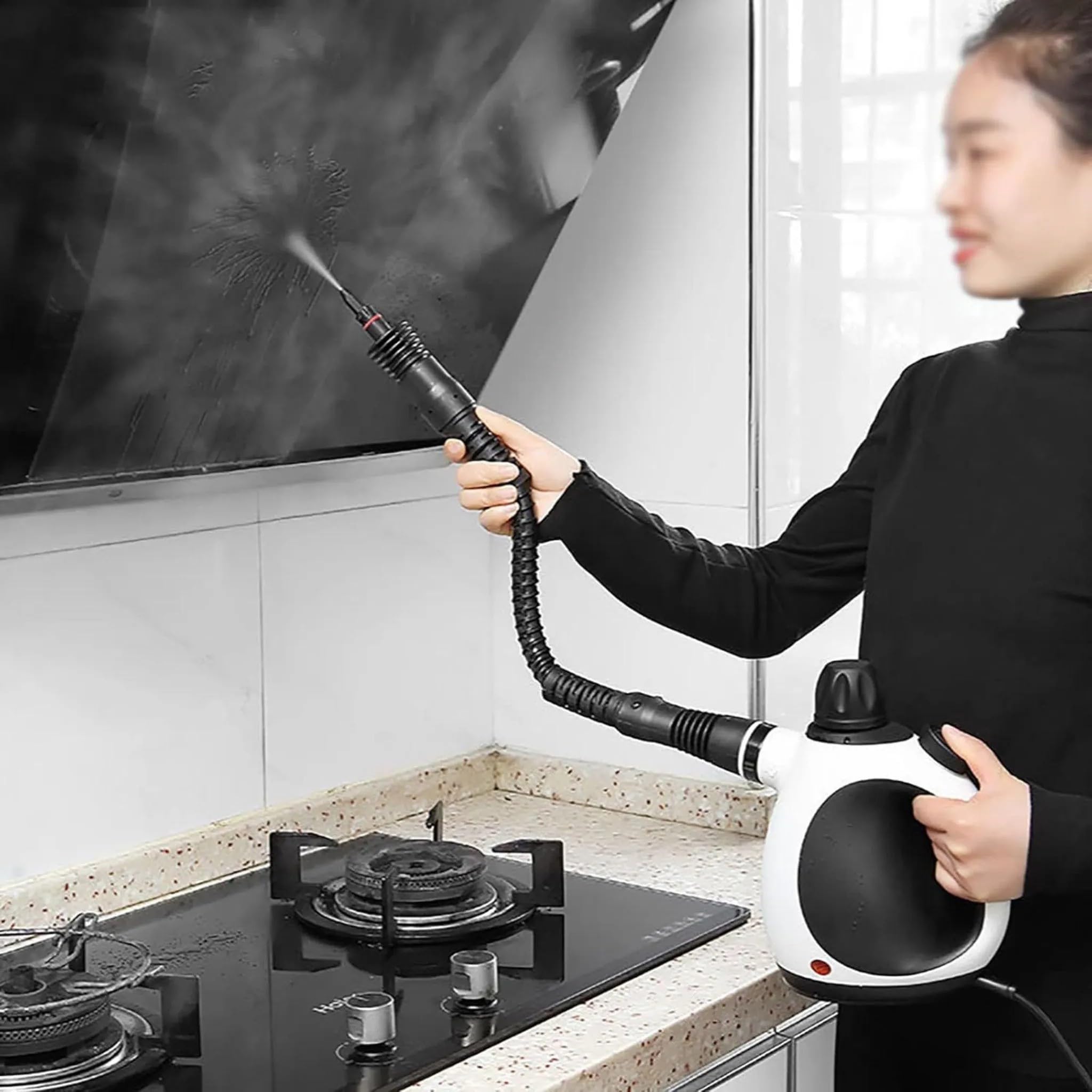 Pulitore a Vapore Portatile Steamla – Scioglie Grasso e Sporco Ostinato, Multiuso per Cucina, Bagno, Auto, con Accessori Inclusi
