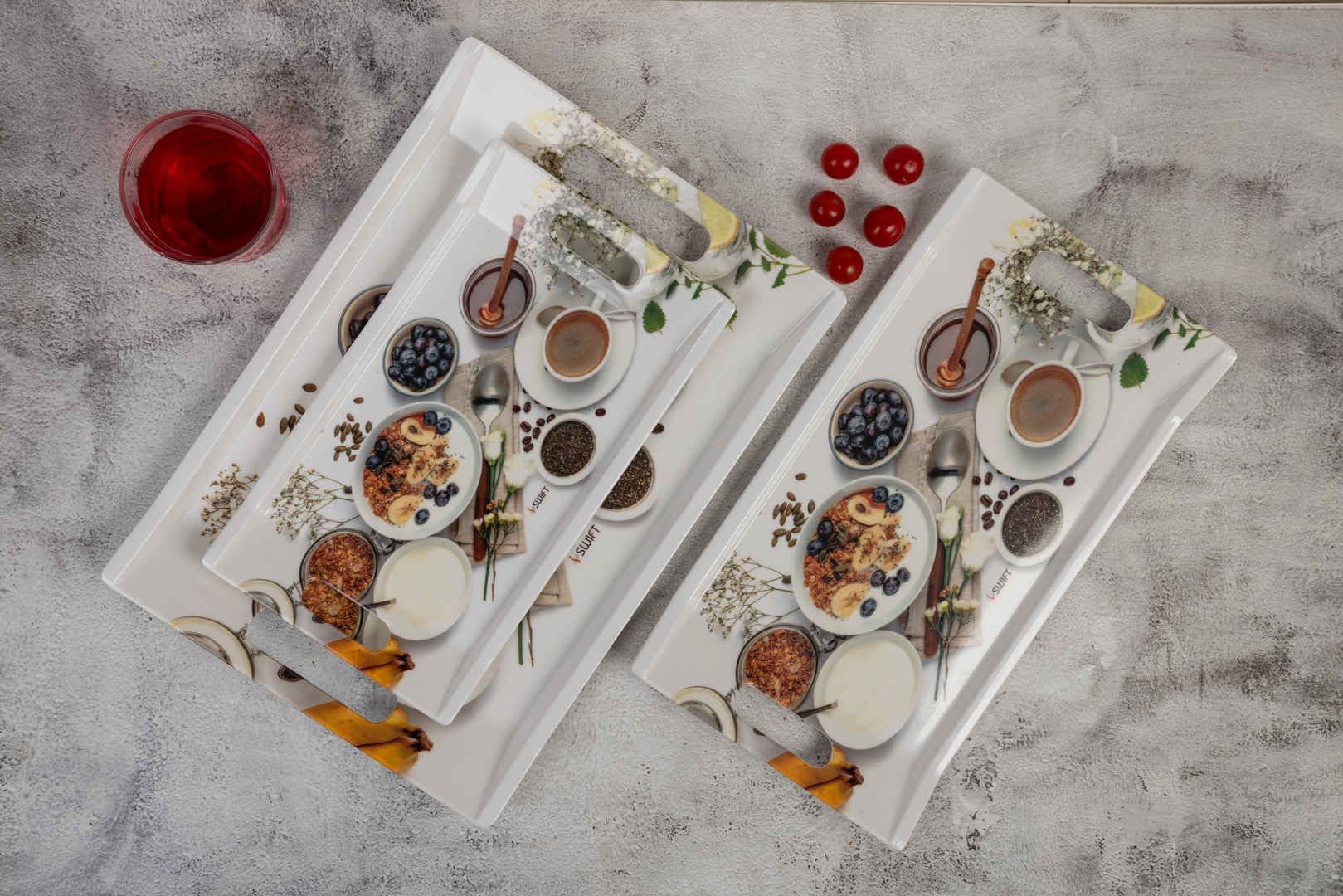 Swift International Premium Printed Melamine Serve Ware Set Of 3, Tray 3 (Small, Medium & Large, D5, Kingrectangular, Multicolour) (B0CSG4SMP6) Amazon Price History, Amazon Price Tracker