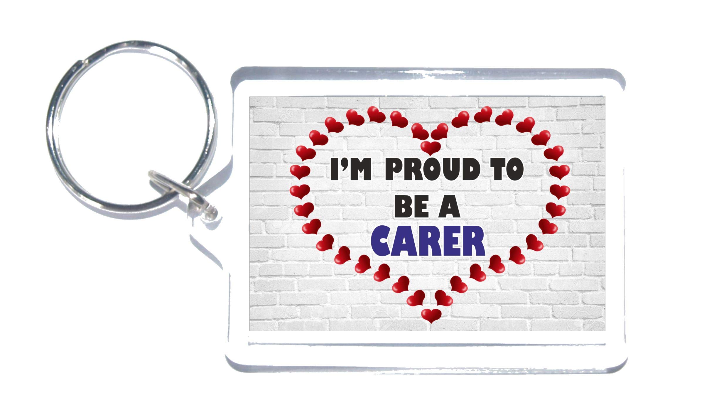 Clare''S Cosmetics Blue Proud To Be A Carer - Novelty Keyring - Gift Or Present For Any Great Carer