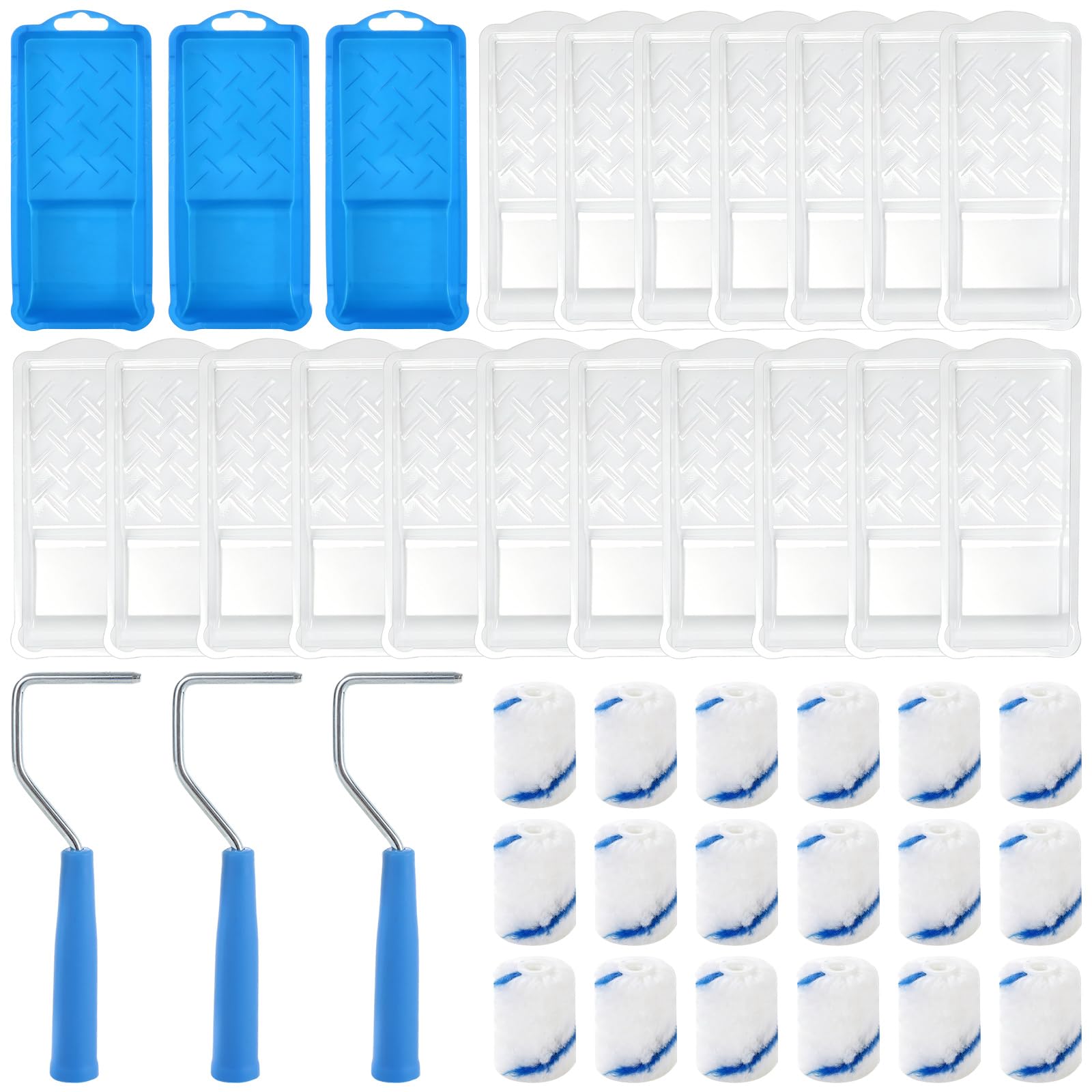MUXHEL 42PCS Paint Roller Set 2 Inch Mini Rollers for Painting