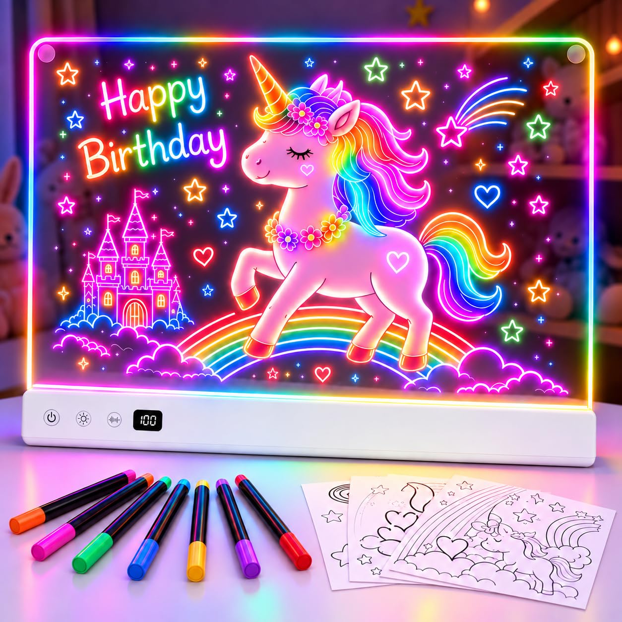Honesorn Kids LED Drawing Board