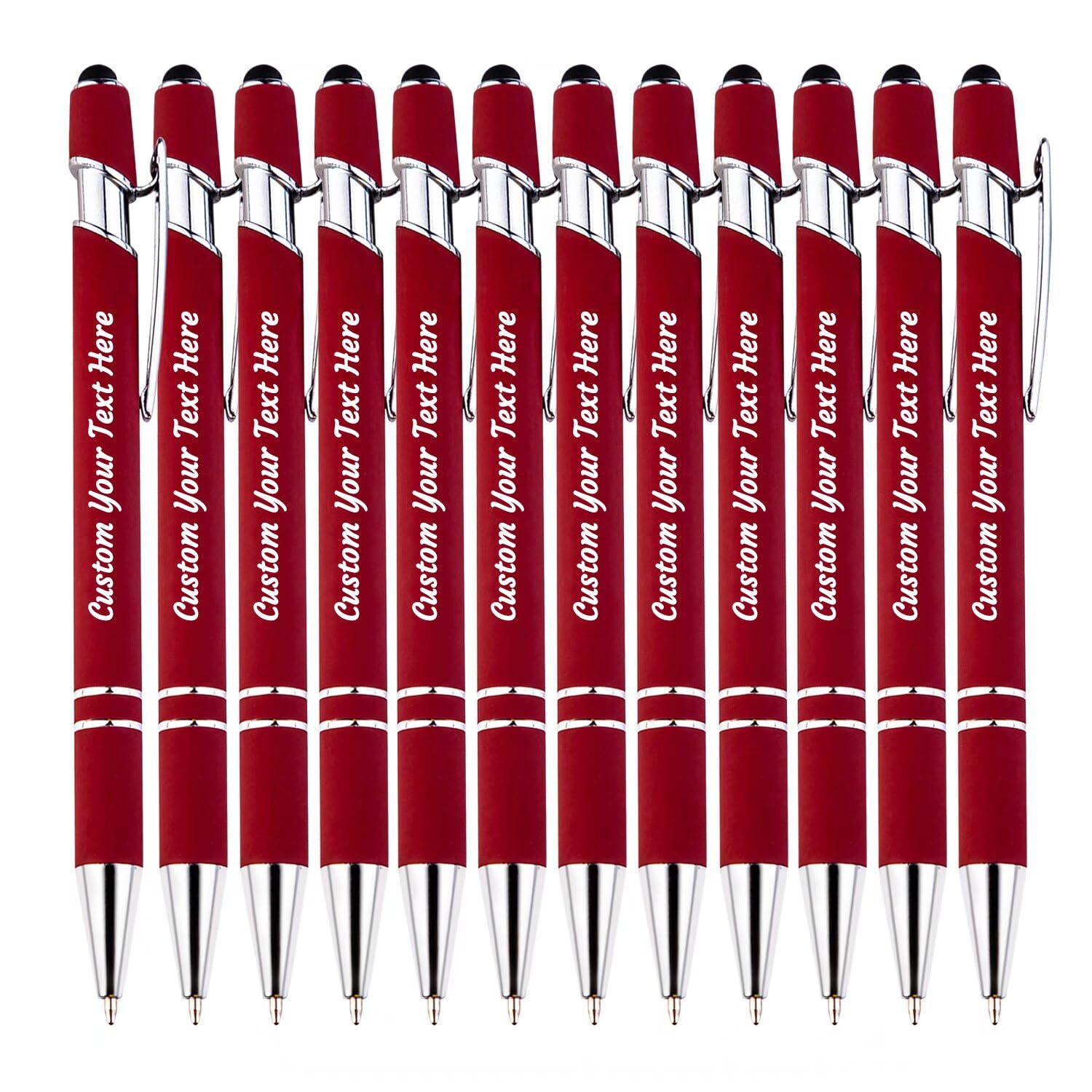 TAISGONGBY Personalised Pens with Free Engraving,Customized Stylus Ballpoint Pens with Your Name,Text,Message for Business,Graduation,Anniversaries Pens 96 Packs