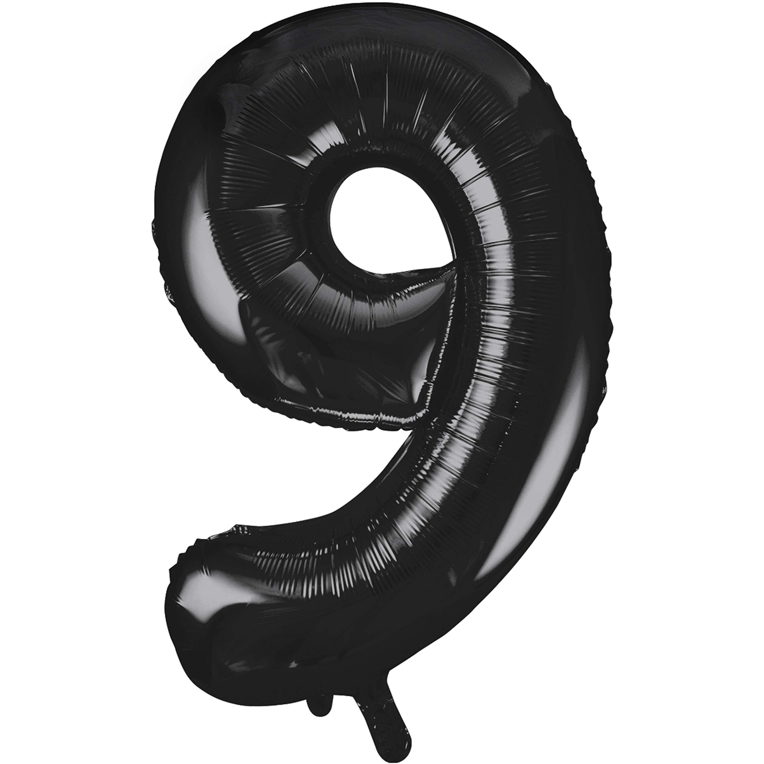 UniqueParty 55869-34" Giant Black Foil Number 9 Balloon