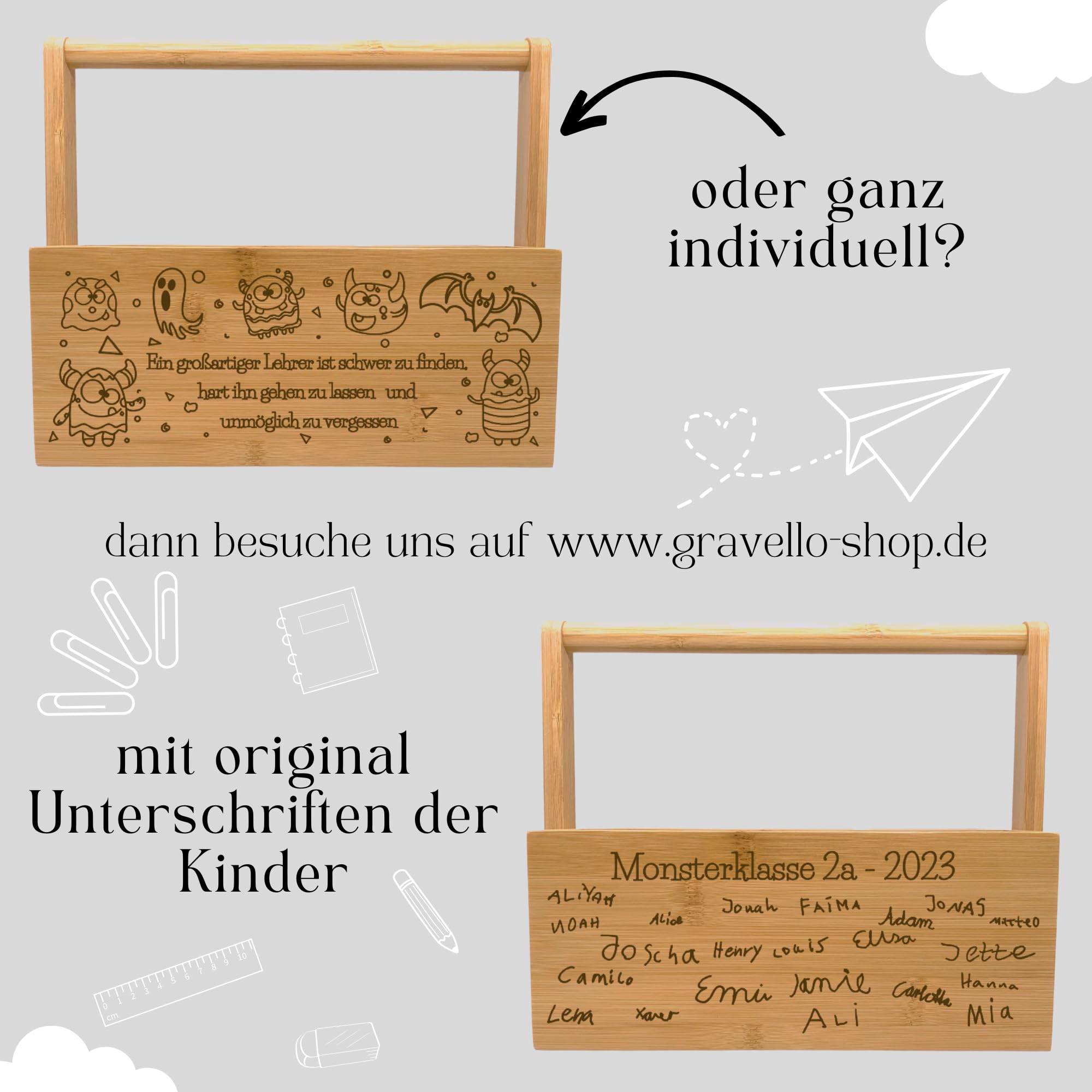 Stiftehalter Geschenk Lehrerin, Lehrer, Erzieherin | Abschiedsgeschenk, Schreibtischorganizer, Personalisierte Stiftebox