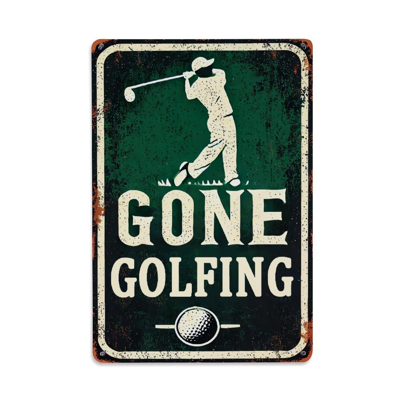 Jdfenggu Vintage Golf Player Swing Sign Art Retro Metal Tin Sign, Decor Art Poster For Bar, Home, Man Cave, Kitchen, Laundry Room Gift 8X12inch