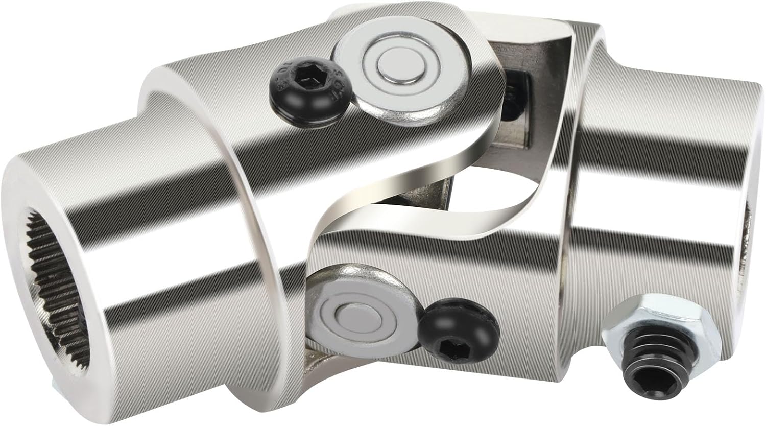 ECCPP Chrome Single Steering Joints 3/4-36 Spline * 3/4 DD Universal U-Joint Shaft 83mm