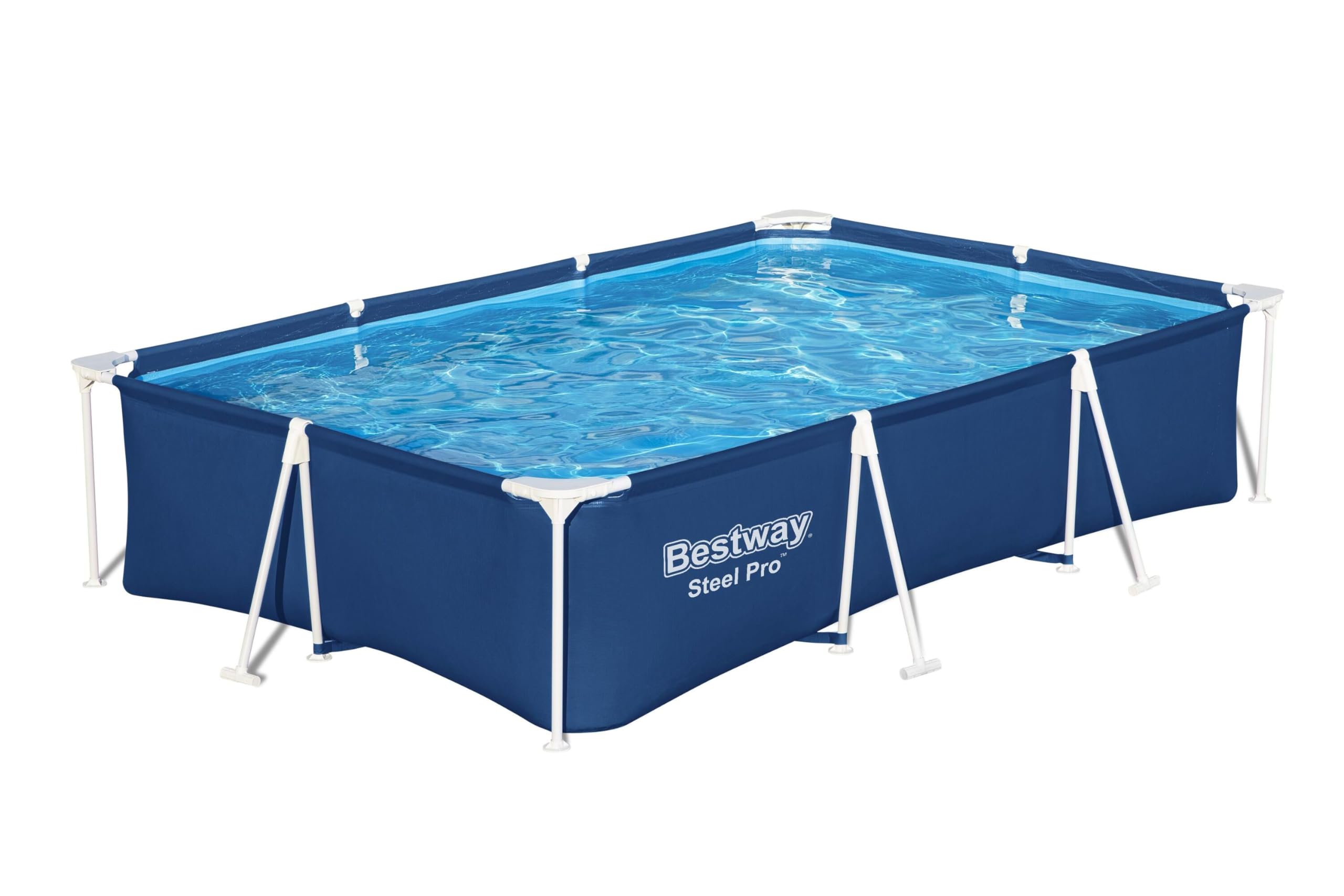 Bestway Steel Pro Zestaw Prostokątny Basen Zewnętrzny 3,00 m X 2,01 m X 66 cm, Niebieski