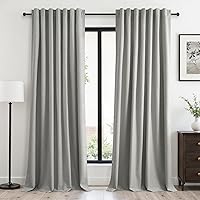 Vista 12 de Topfinel Cortinas Opacas y Cortinajes Marfil Crema de 84 Pulgadas de Largo, Beige con Pliegues Pinzados Completamente Opacas de Lino Natural
