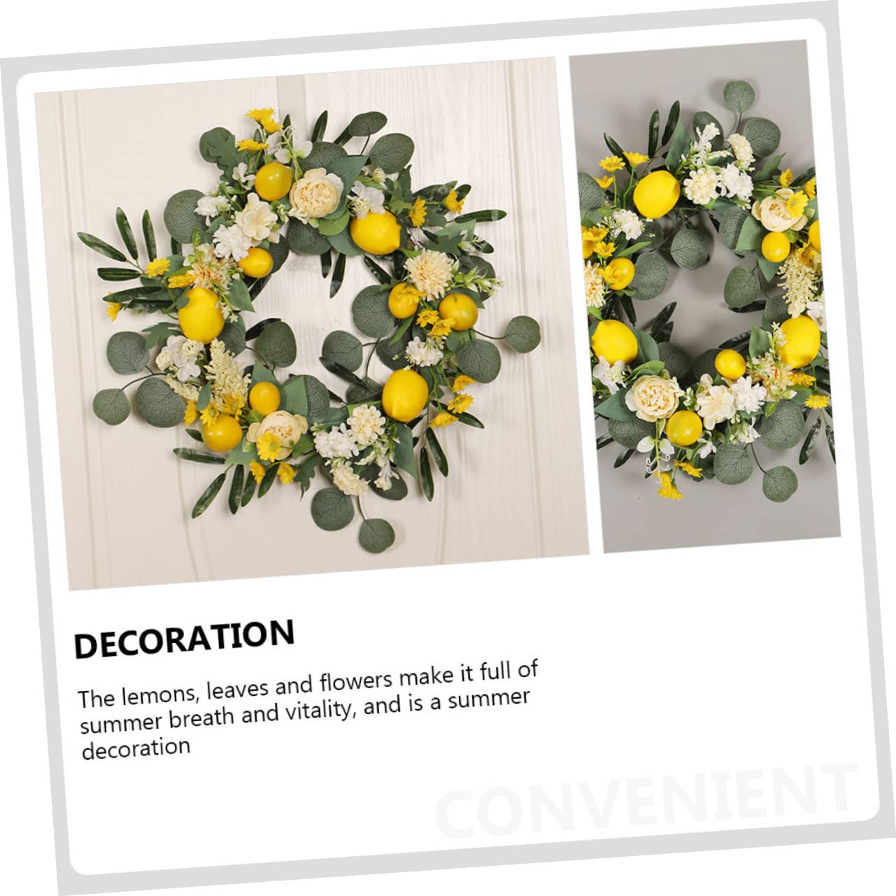 VICASKY Ghirlanda Artificiale con Fiori e Foglie per Dingresso Decorazione Casa e Matrimonio