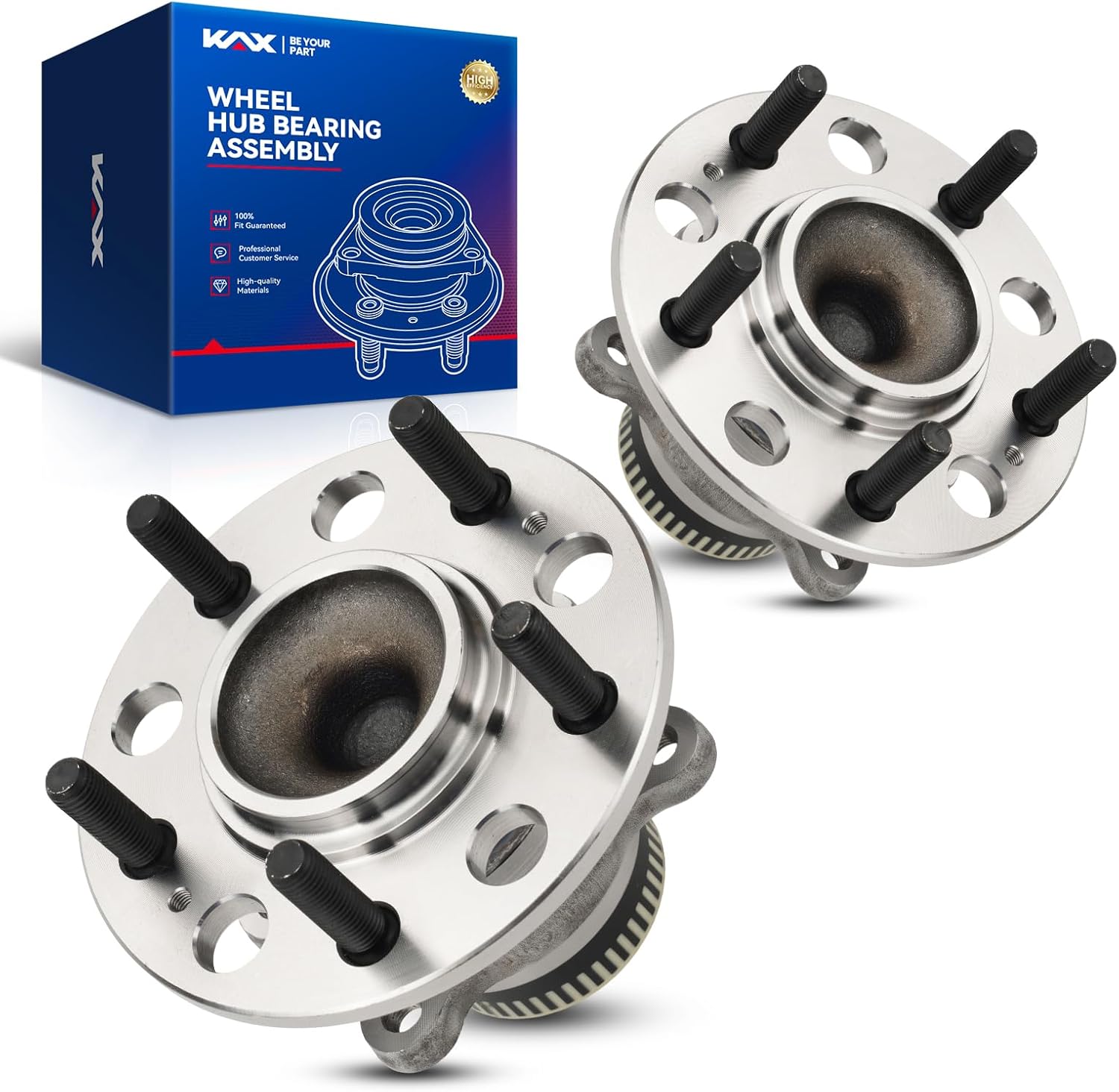 KAX 512437 Rear Wheel Hub Bearing Compatible with Hyundai Azera 2011-2017,5 Lugs Wheel Bearings,2PCS