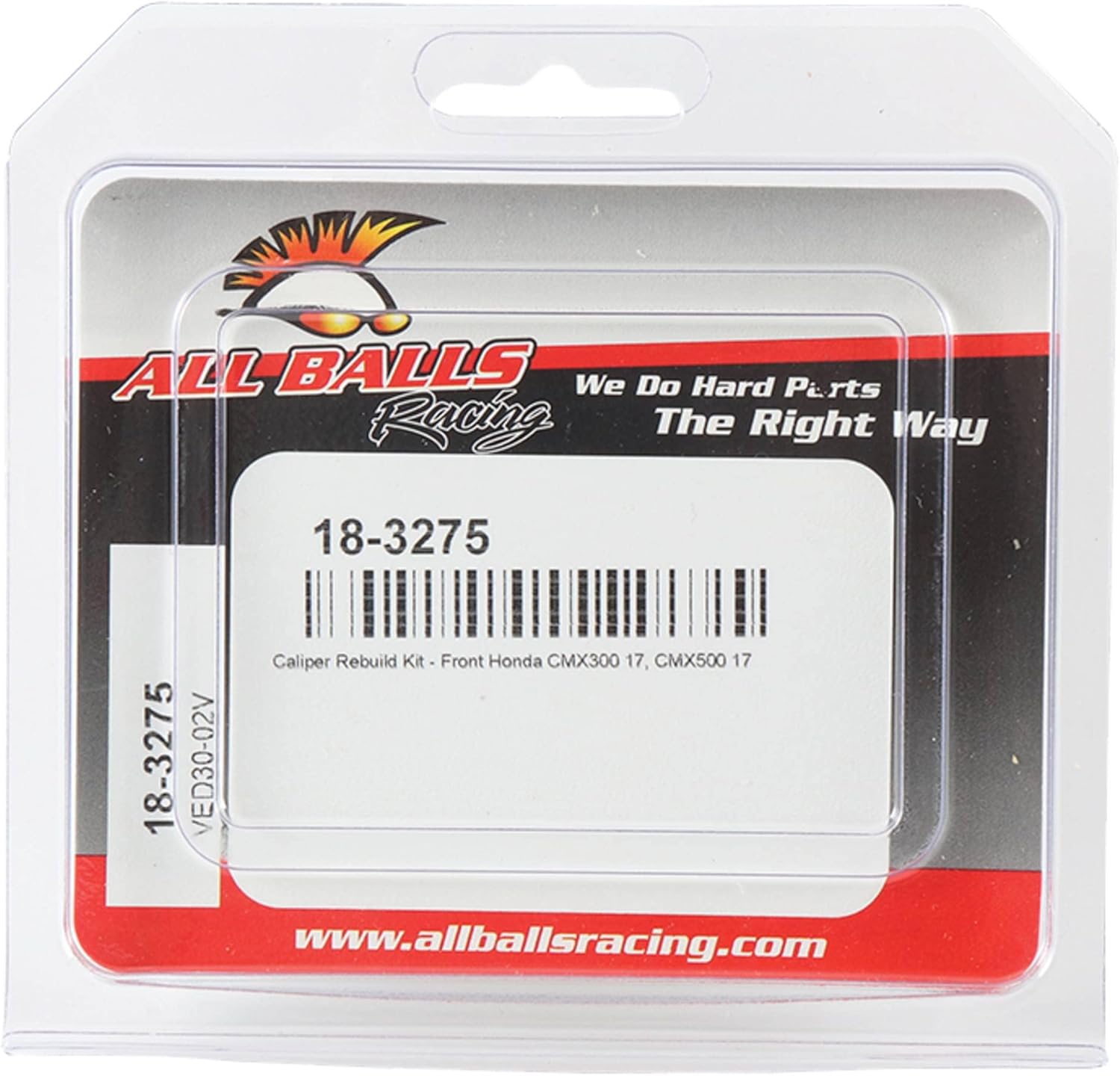 All Balls Racing Caliper Rebuild Kit 18-3275 Compatible With/Replacement For Honda CB500F 2016-2018, CB500F ABS 2016-2018, CB500X 2016-2018, CB500X ABS 2016-2018, CBR500R 2016-2018