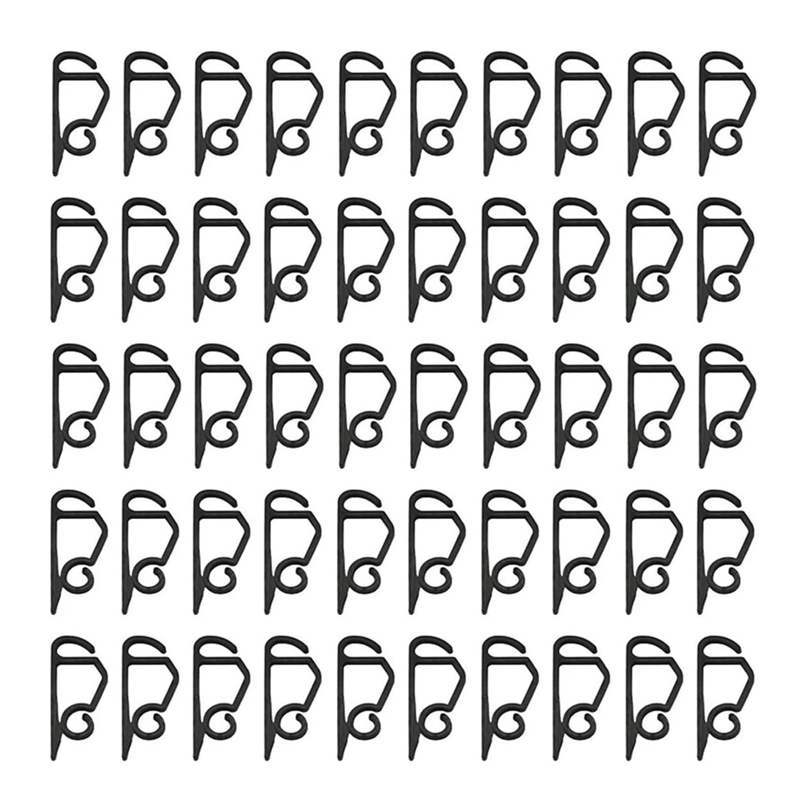 DQZRTUECA Gutter Hooks Outdoor Light Hook String Clips Wire Clamp for Holiday Decor(50pc Black)