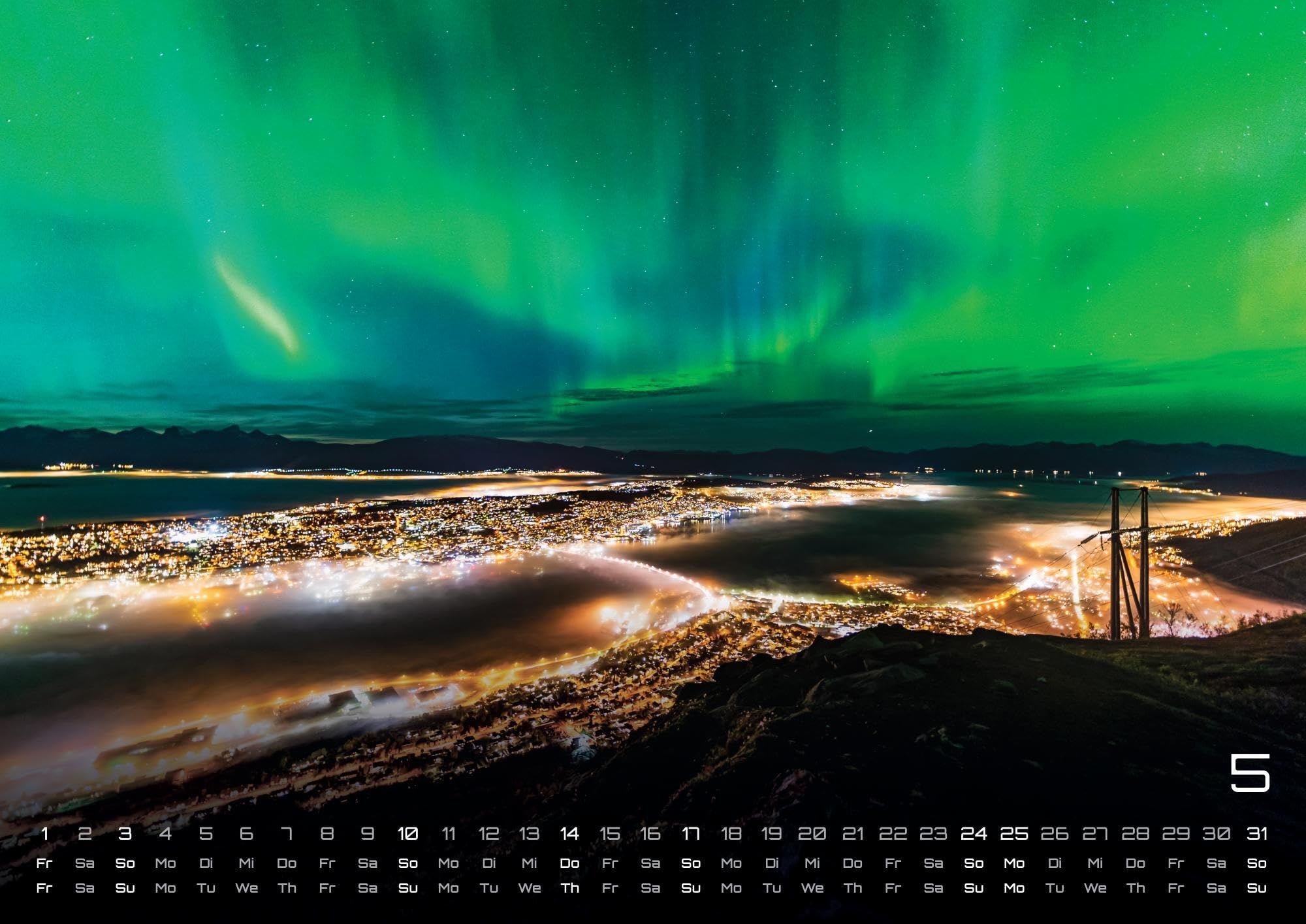 Polarlichter - grandiose Naturschauspiele - 2026 - Kalender DIN A2: Der Wandkalender mit den schönsten Motiven der Polarlichter im hohen Norden für ... extragroßen Format DIN A2 (ca. 60 x 42 cm)!
