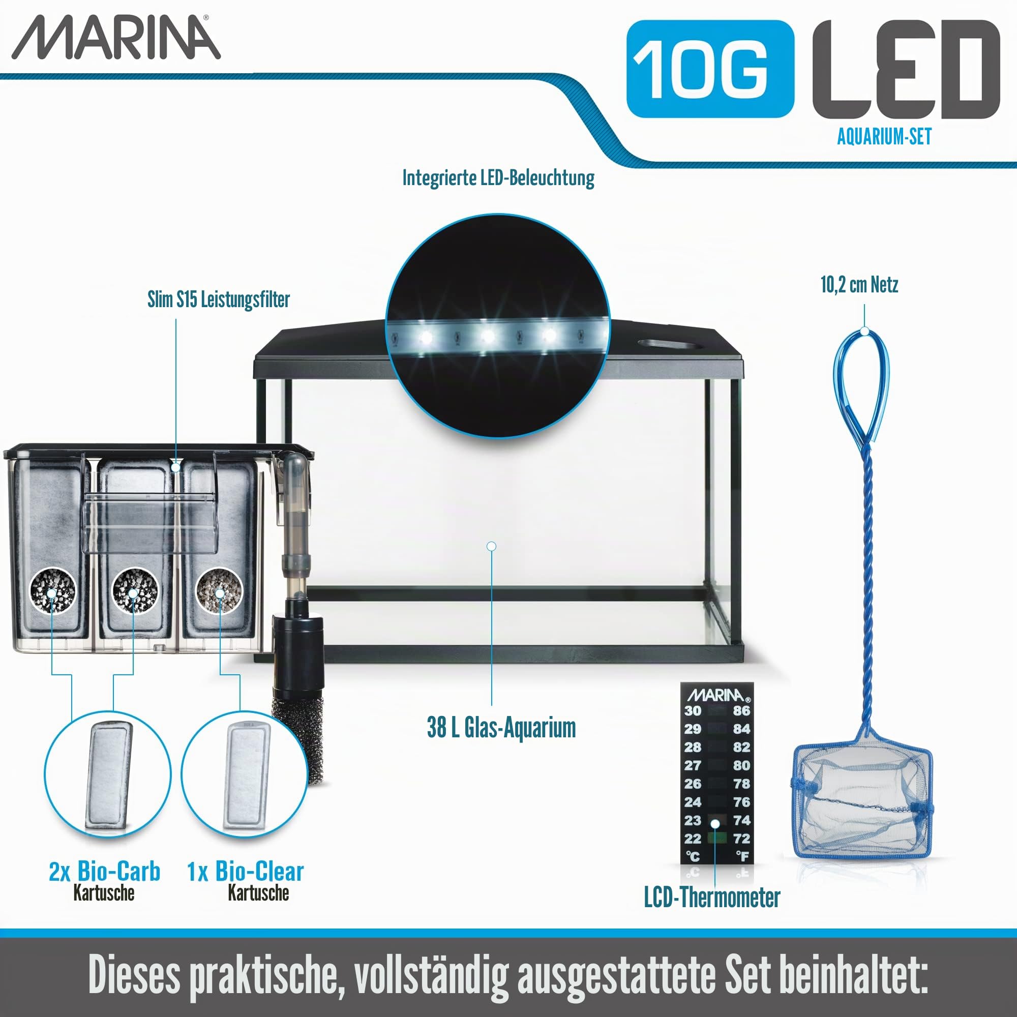 Marina LED-Aquarium-Set