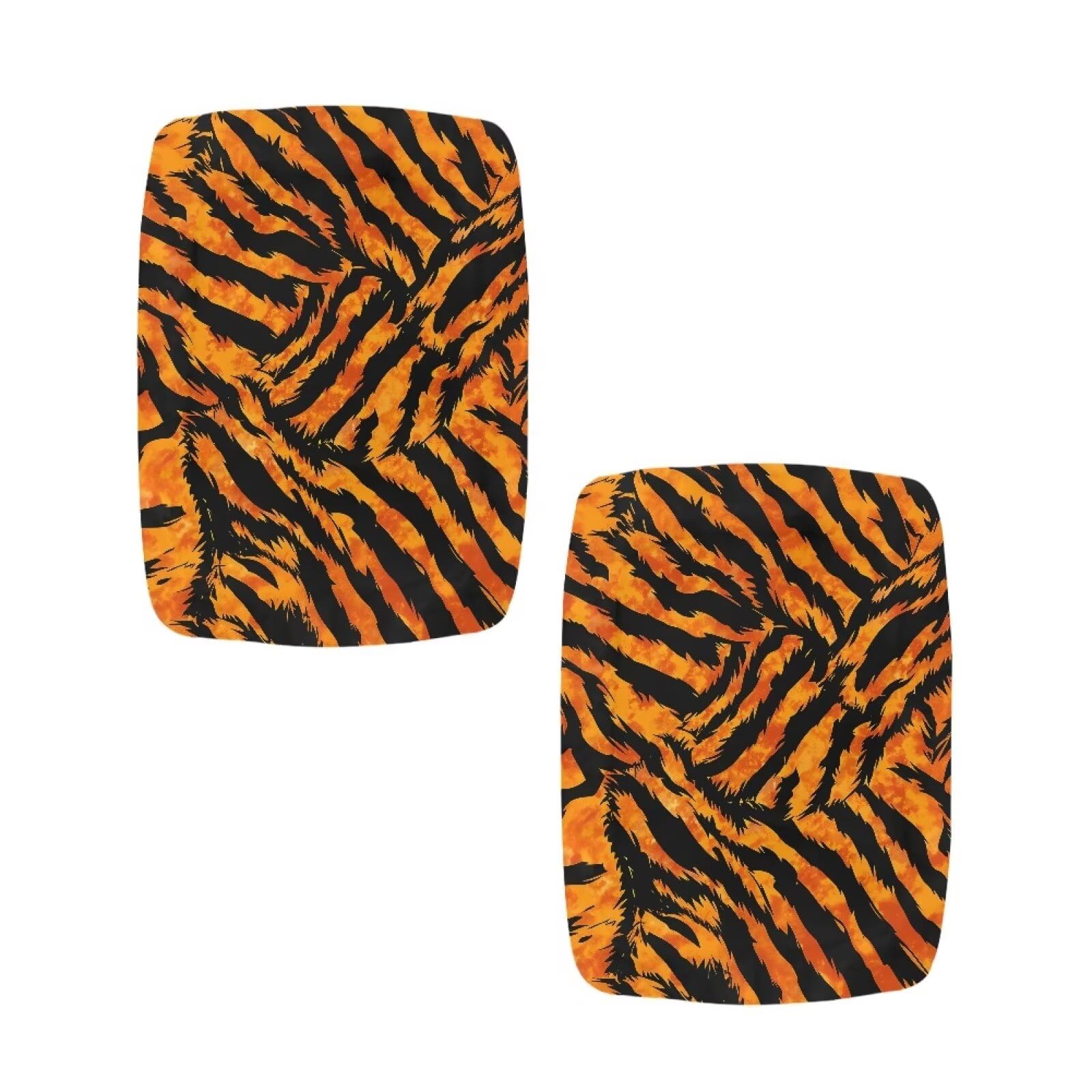 Viewamoon Bar Stool Covers Rectangle Tiger Fur Printed Bar Stool Seat Covers Rectangle Fit 14-20 in Chair Dust Cover with Elastic Bottom Lightweight Soft Stool Seat Cover