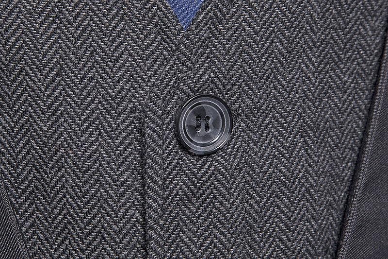 Men's Retro Layered Suit Vest Single Breasted Business Dress Vests Formal Wedding Fashion Waistcoat Slim Fit2