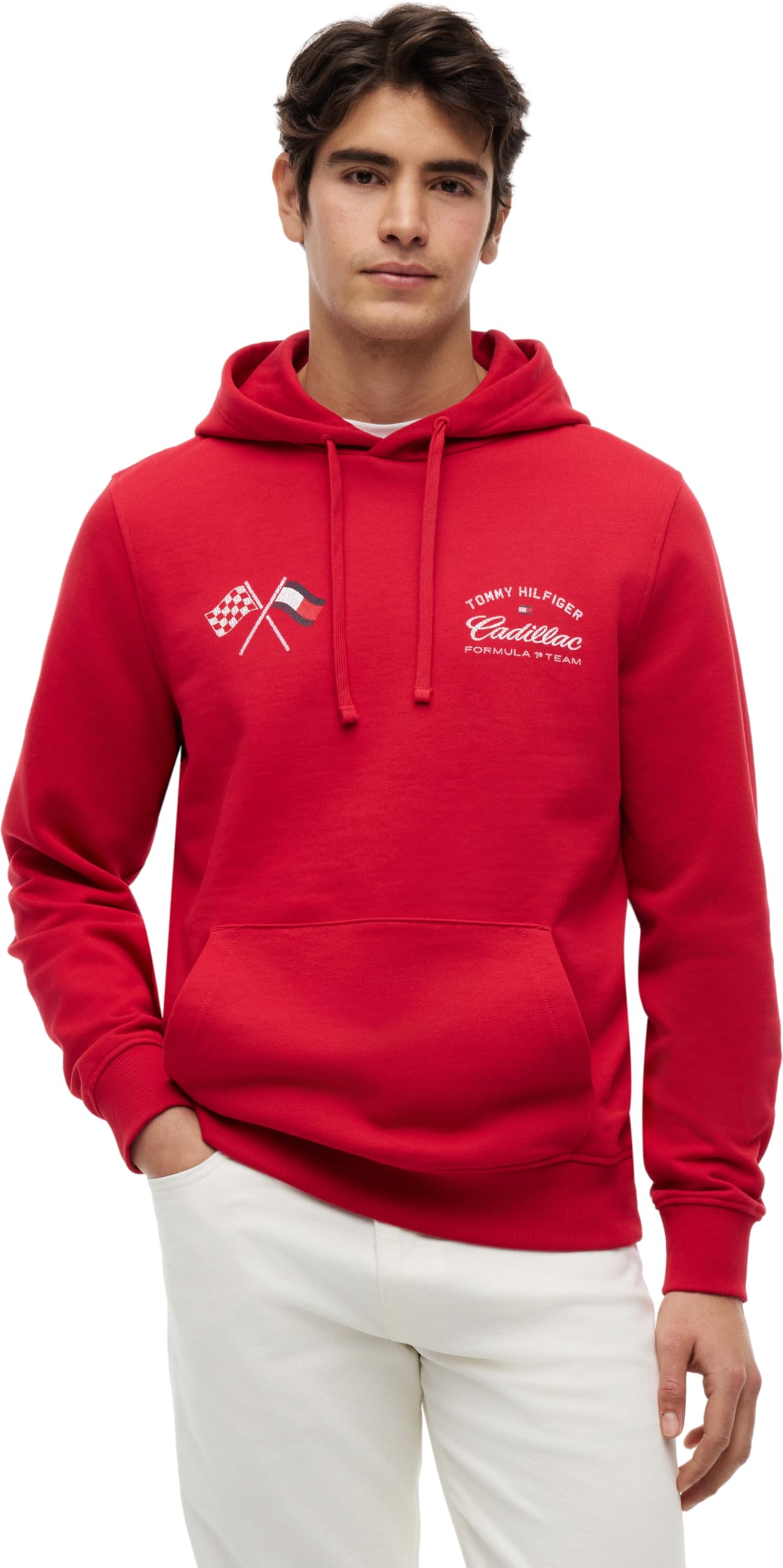 Tommy Hilfiger Unisex Th X Cf1 Varsity Graphic Hoodie Mn0mn00099 Zip Through Sweatshirt (1er Pack)
