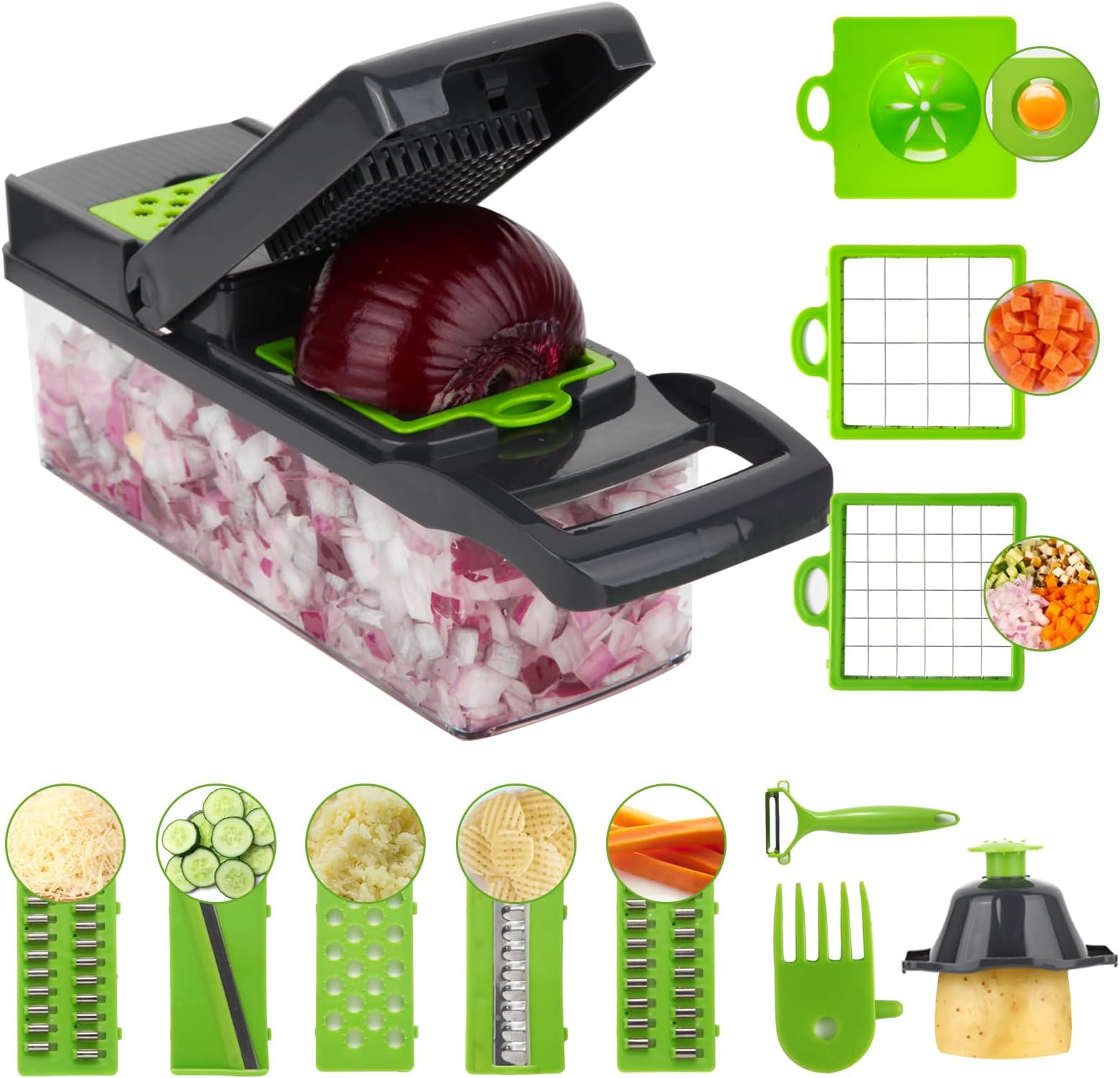 Obstschneider Edelstahl Multifunktional - Mit Abnehmbarer Klinge Für Küche