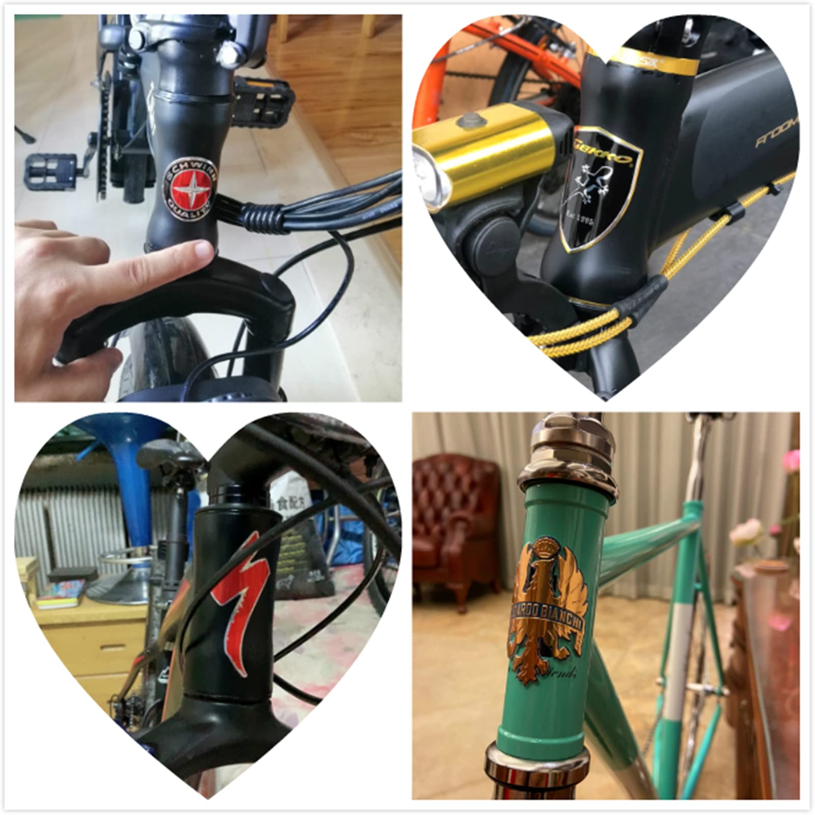 Ruilin Odznaka rowerowa miękkie naklejki ze stopu aluminium naklejki na MTB BMX składana przednia rama roweru akcesoria rowerowe emblemat tuba DIY